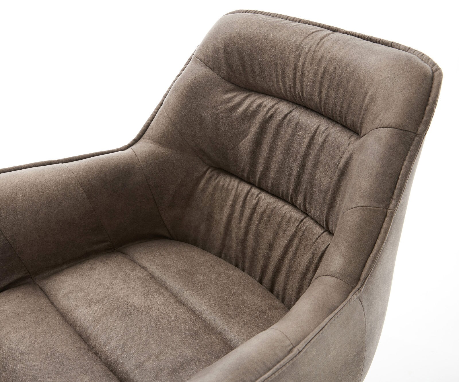 Врътящ се стол Таупе Винтидж Дървена рамка  180° въртящ се Kaira-Flex 3