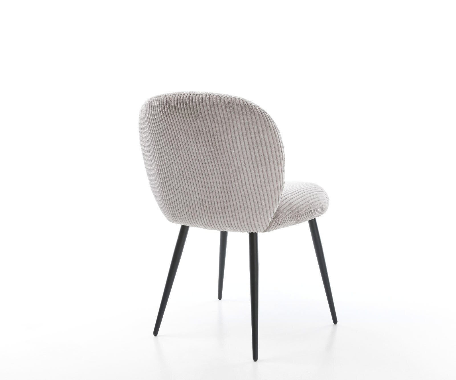 Трапезен стол Корд СребристСив 4 крака конични Черен Покет пружина Nube-Flex 4