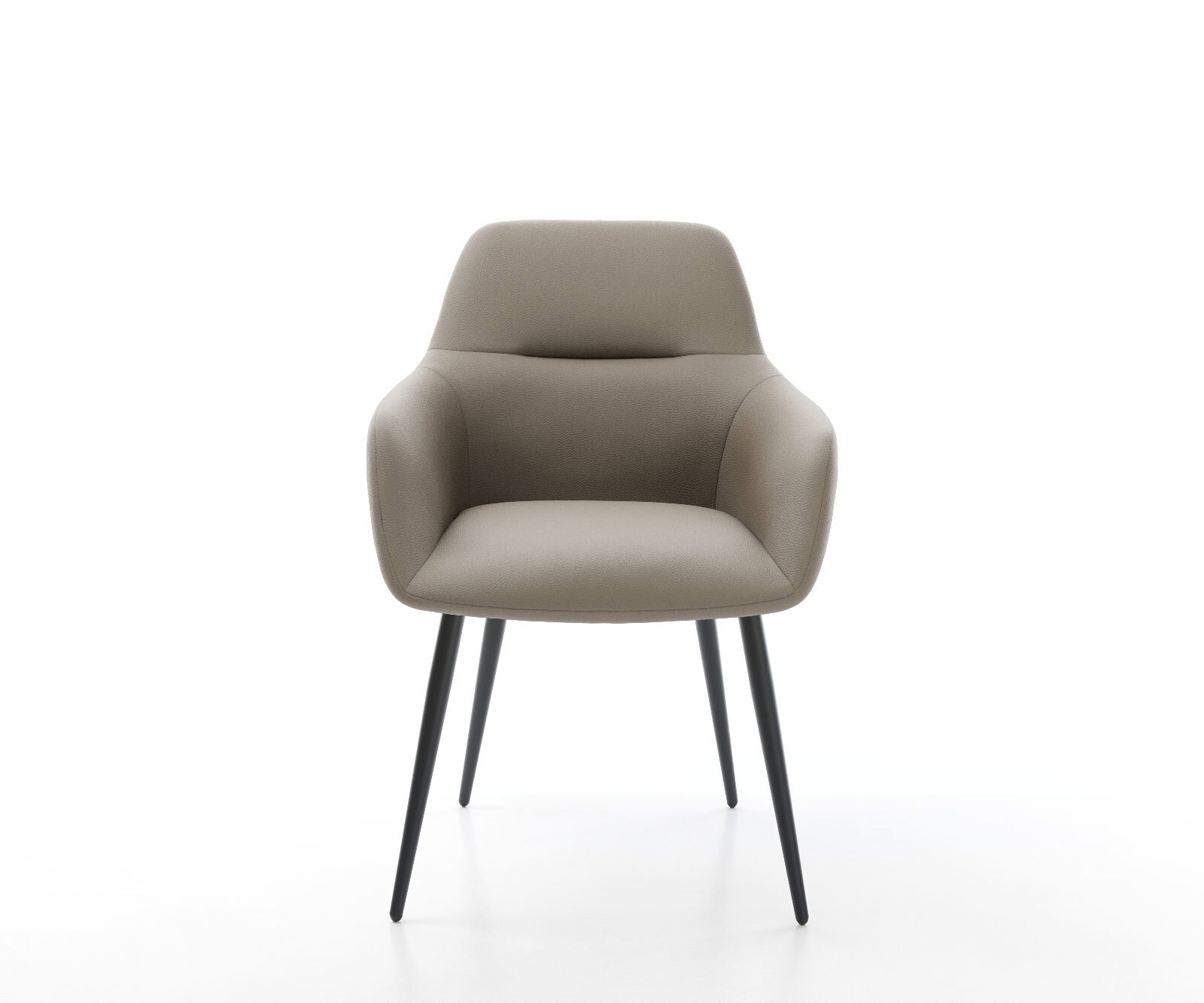 Стол Естествена кожа Кафяв 4-крака Прави Черни Pejo-Flex 2