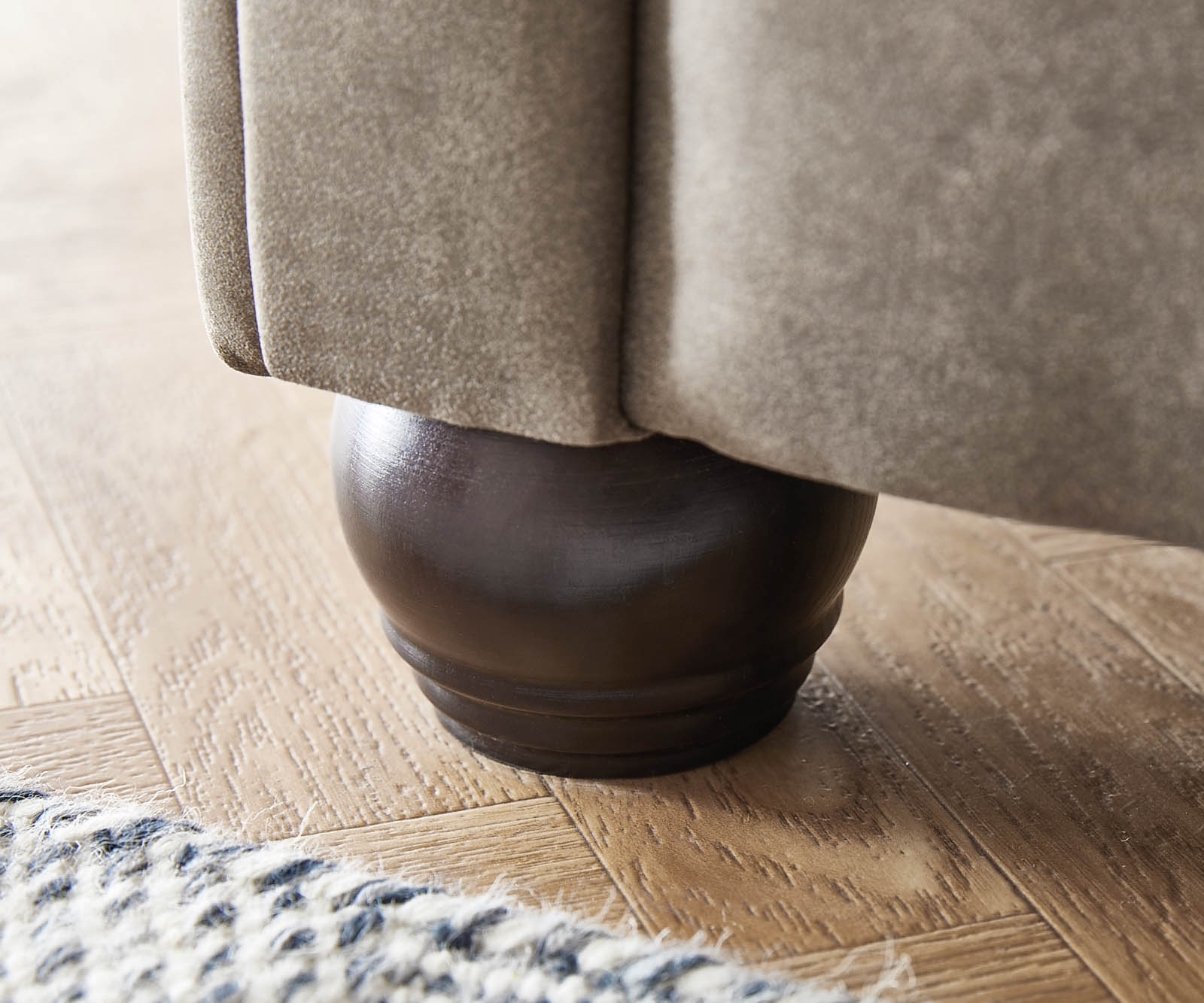 Диван Честърфийлд 3-местен 200x88 cm Vintage Taupe Couch 6