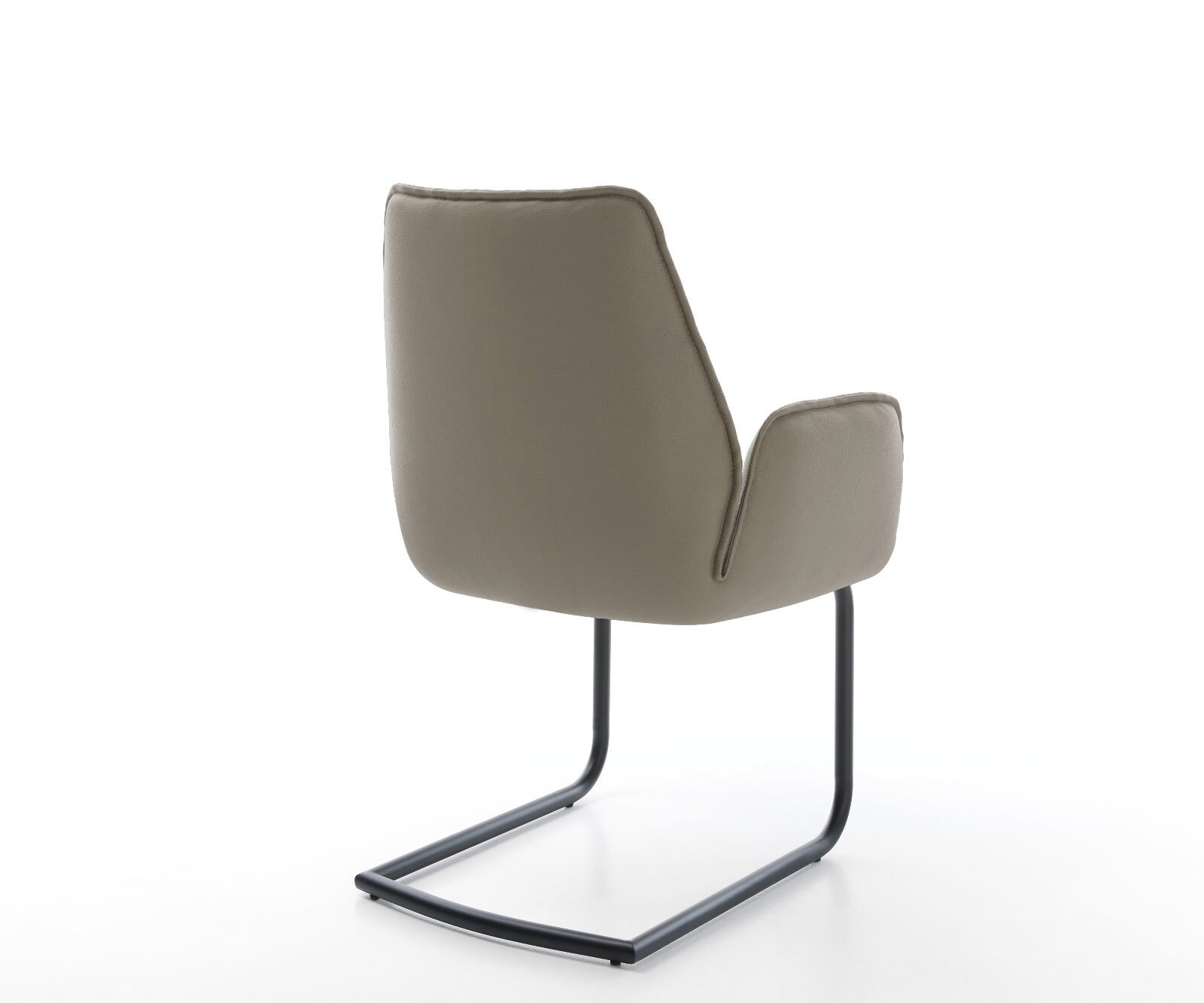 Люлеещ стол Естествена кожа Сиво-Кафяв Конзолен крак кръгъл Черен Zoa-Flex 5