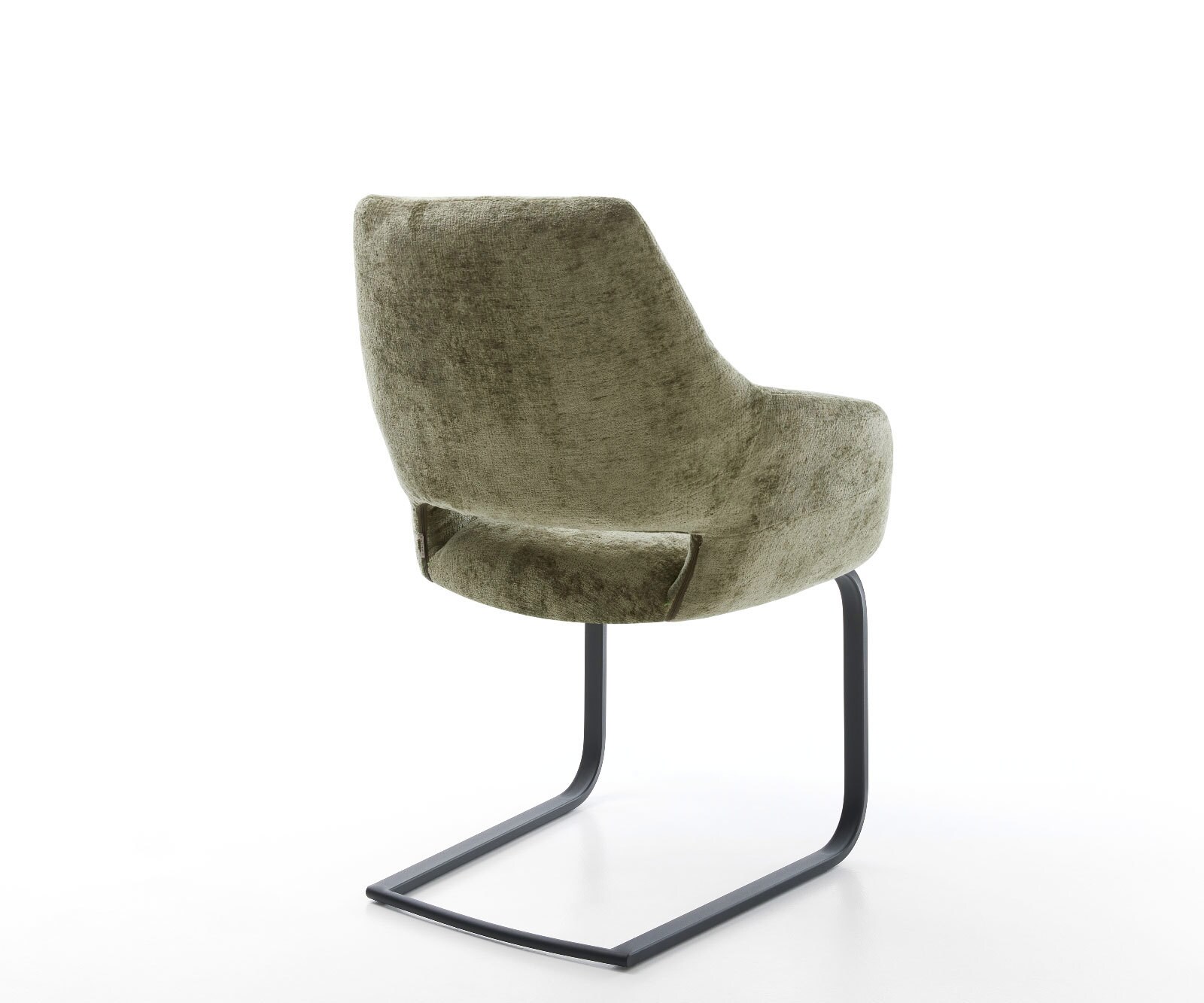 Люлеещ стол с подлакътници Шенил Маслина Конзолен крак плосък Черен Yago-Flex 4 Люлеещ стол с подлакътници Шенил Маслина Конзолен крак плосък Черен Yago-Flex 4