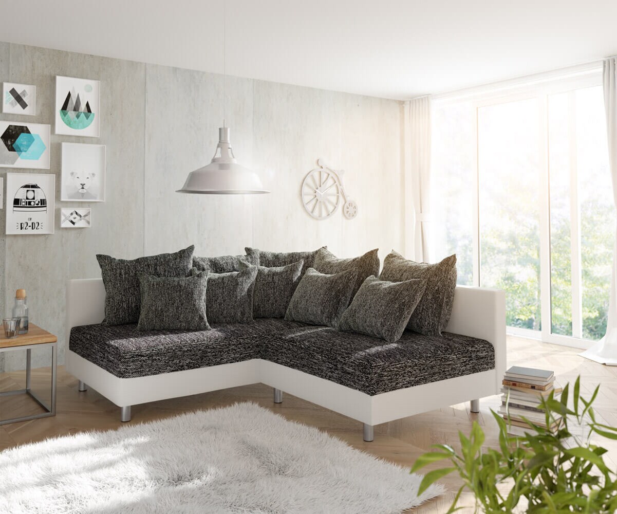 Ъглов диван Кафяв античен вид модулна лежанка дясна Clovis