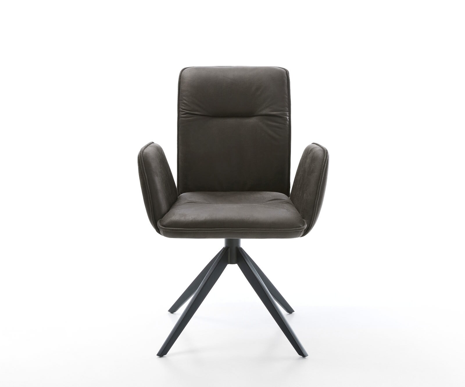 Въртящ се стол Vinja-Flex микрофибър антрацит реколта Кръстосана рамка широка черна 360° въртене Функция люлеене 1