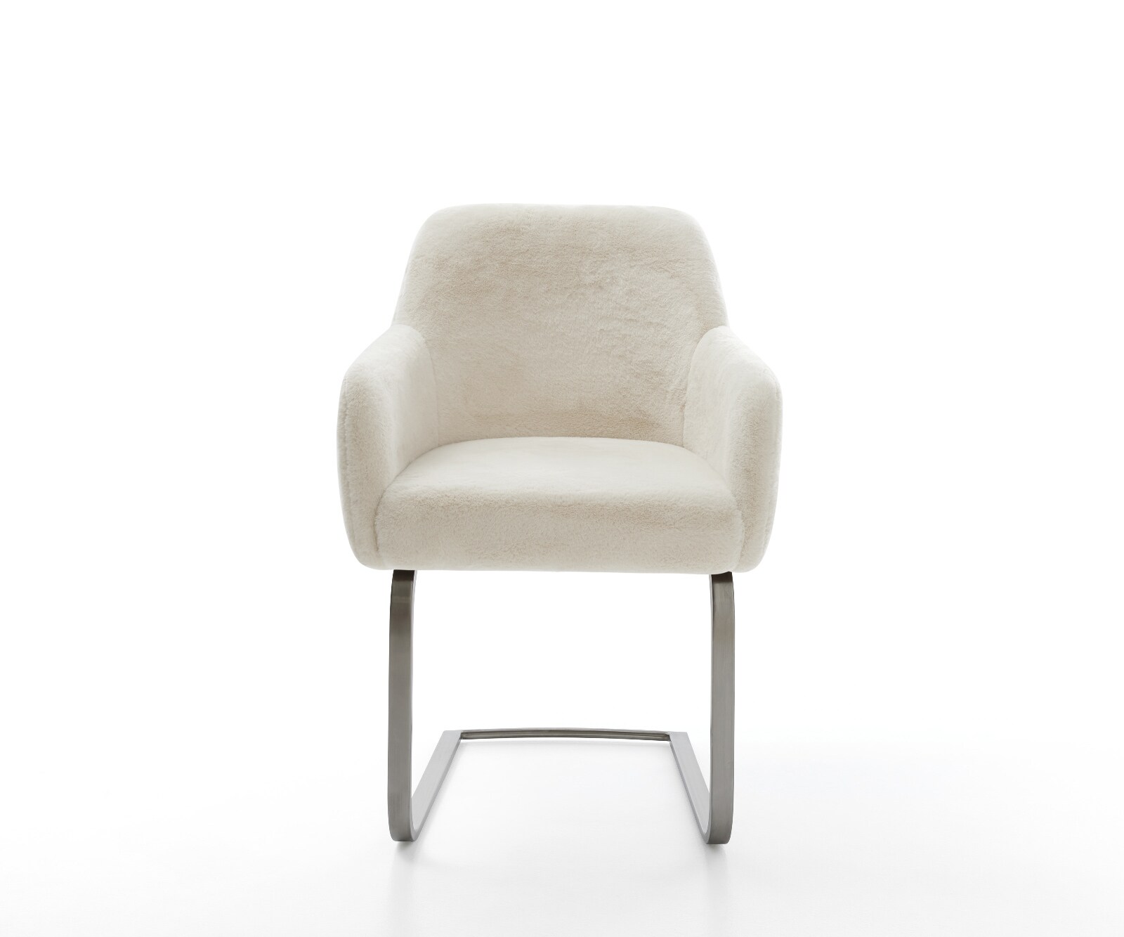 Стол с конзола Greg-Flex плюшен кремаво-бял Стол с конзола плосък графит джоб пружина сърцевина 1