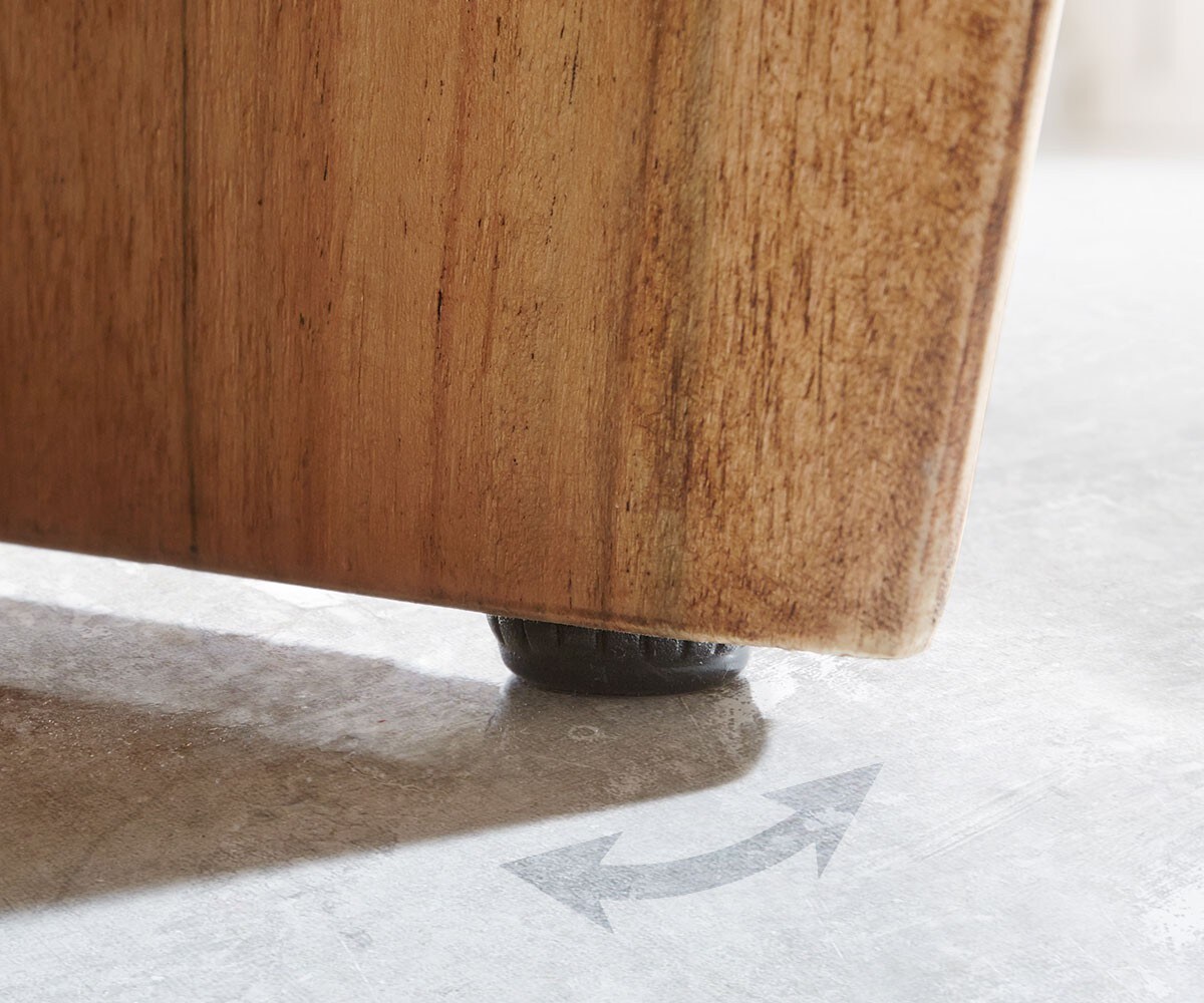 Шкаф Live-Edge 145 cm естествена акация 3 врати 6