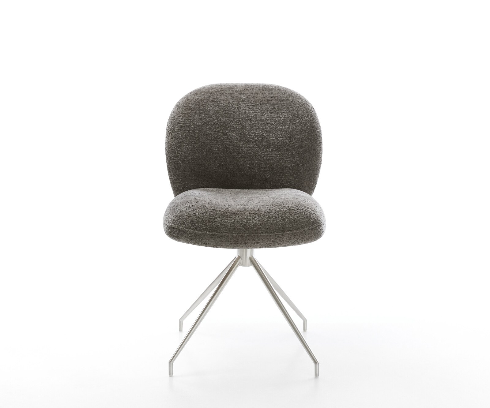 Стол за хранене Nube-Flex Bouclé Soft Mud кръстосана рамка с конична сърцевина от джобни пружини от неръждаема стомана 1