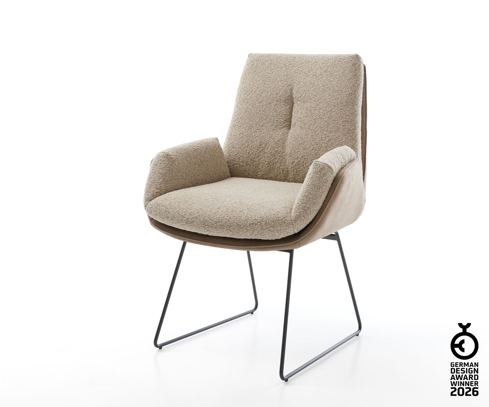 Трапезен стол  Zoa-Flex микс от материали основа от кални шейни сърцевина от черни джобни пружини