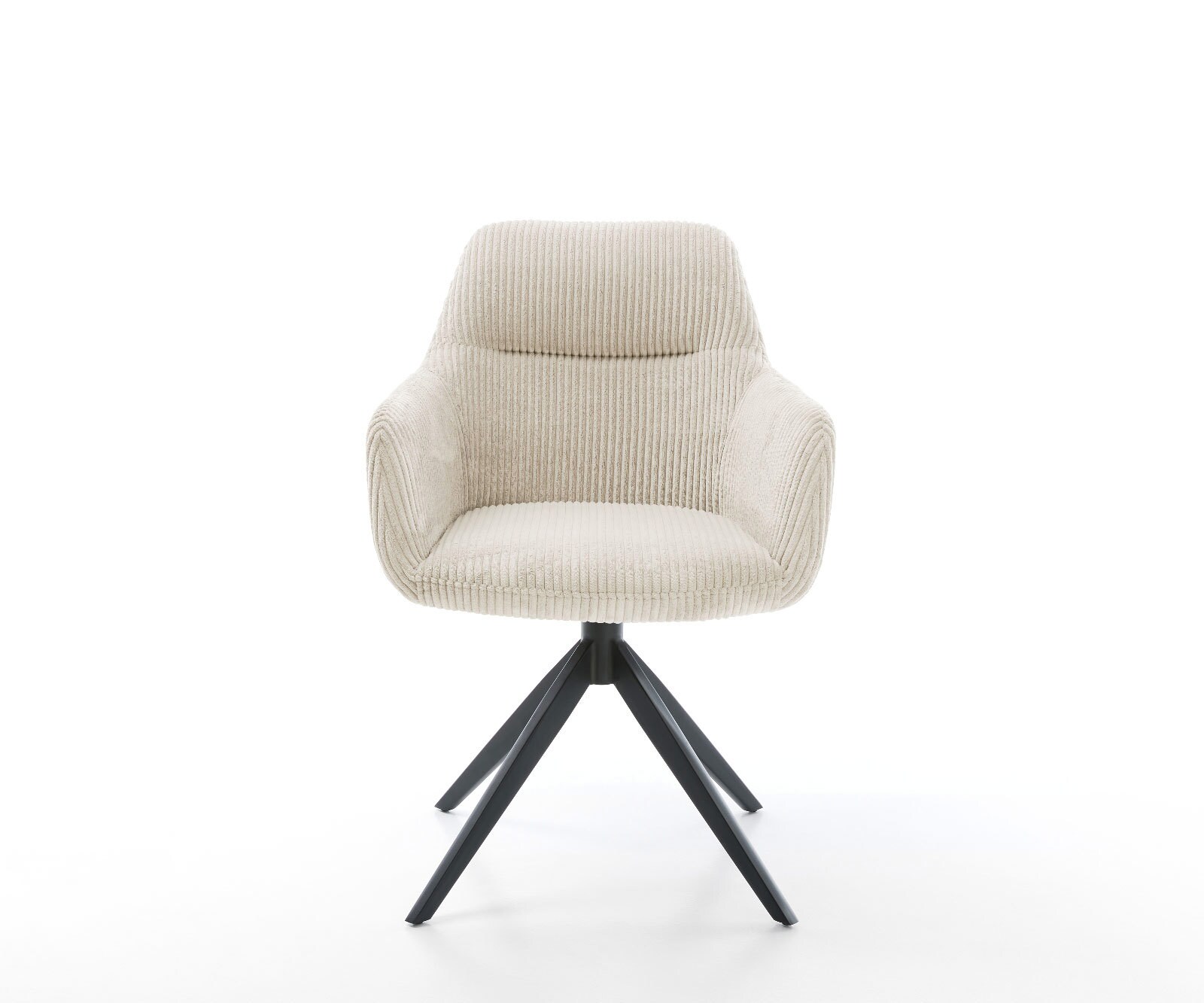 Въртящ се стол Pejo-Flex Cord Бежово Кръстосана рамка широка Черно 360° завъртане Люлееща се функция Ядро от джобни пружини 1