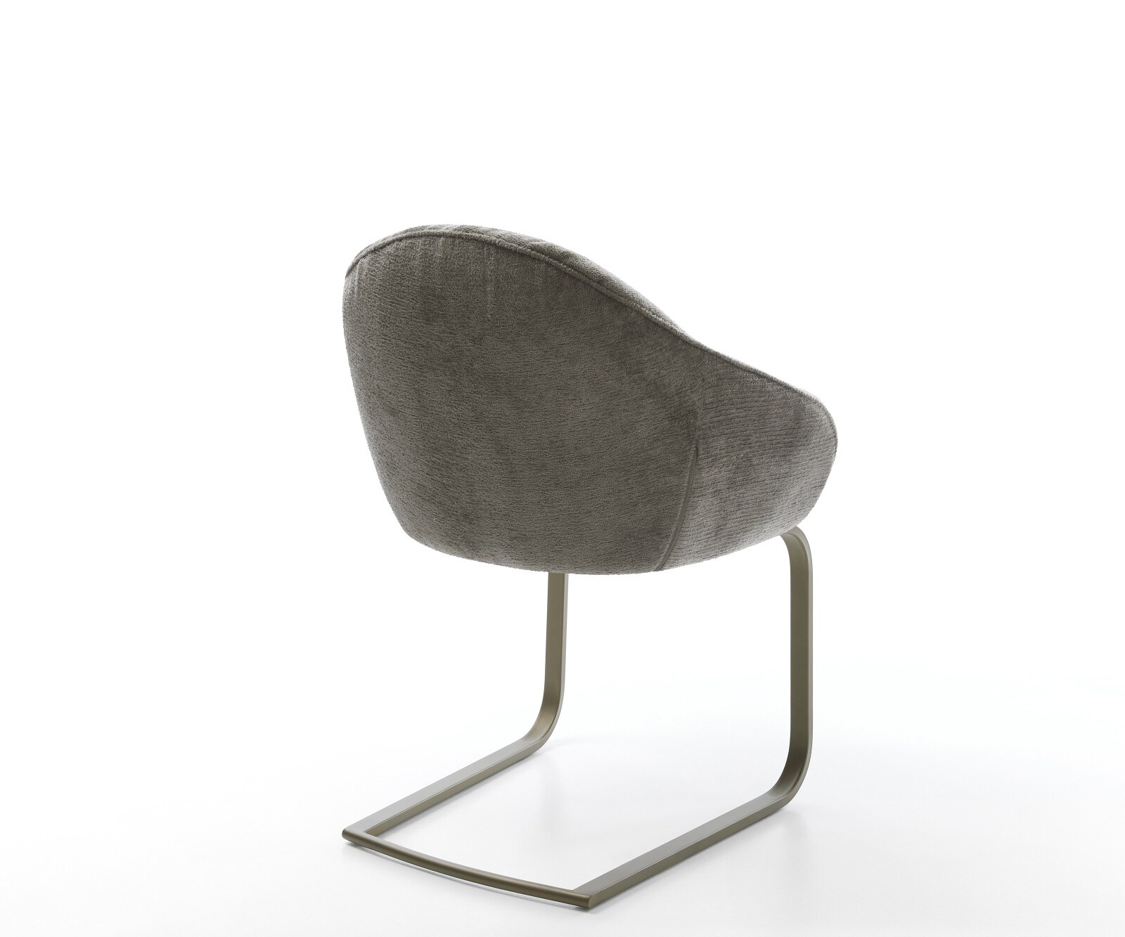 Конзолен стол Gaio-Flex с мека кал от букле с плосък ефект, покритие титан 5