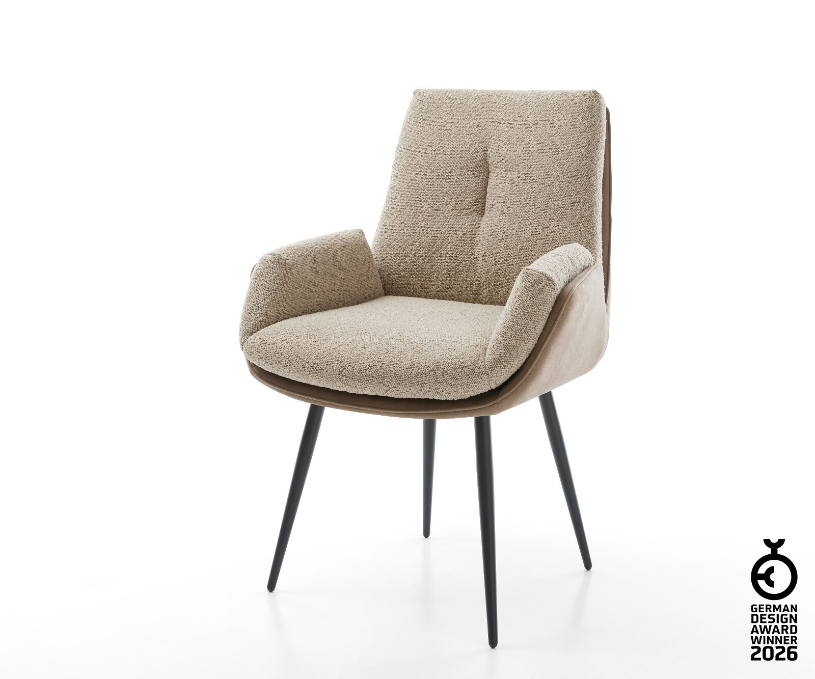 Трапезен стол Clea-Flex материал микс 4-крака черен