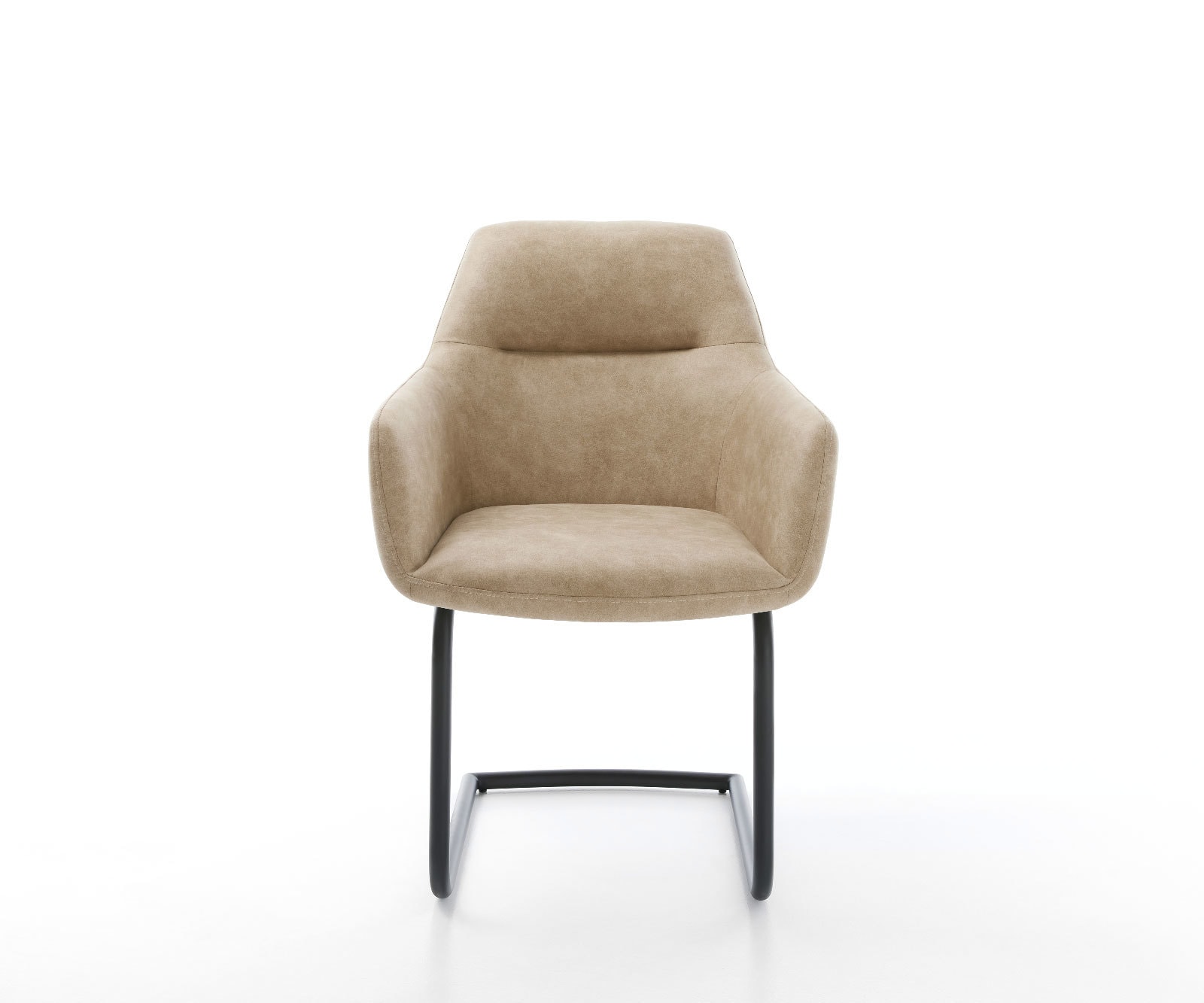 Люлеещ стол Бежов Винтидж Конзолен крак кръгъл Черен Pejo-Flex 2