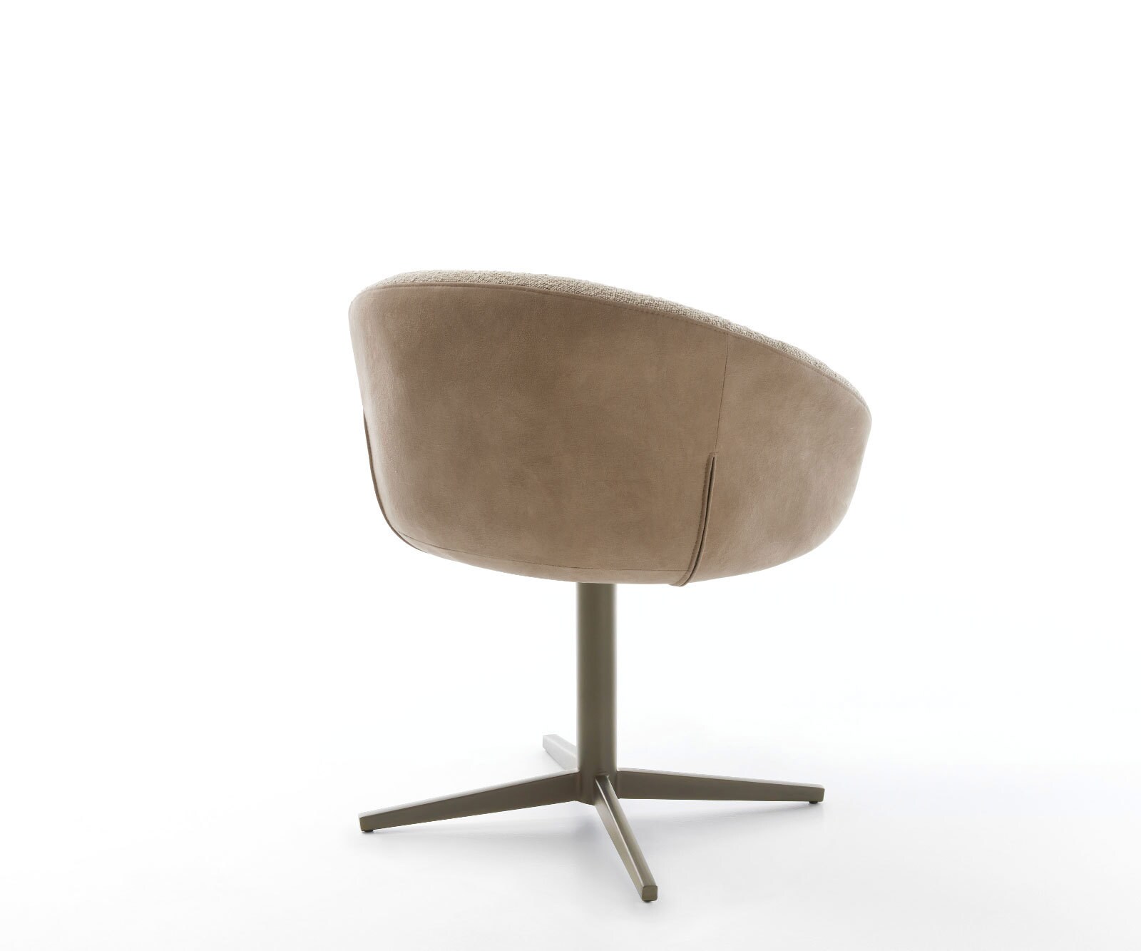 Врътящ се стол с подлакътници Комбинация от дамаски Сиво-Кафяв Офис основа  Titan 360° въртящ се Покет пружина Vinka-Flex 5