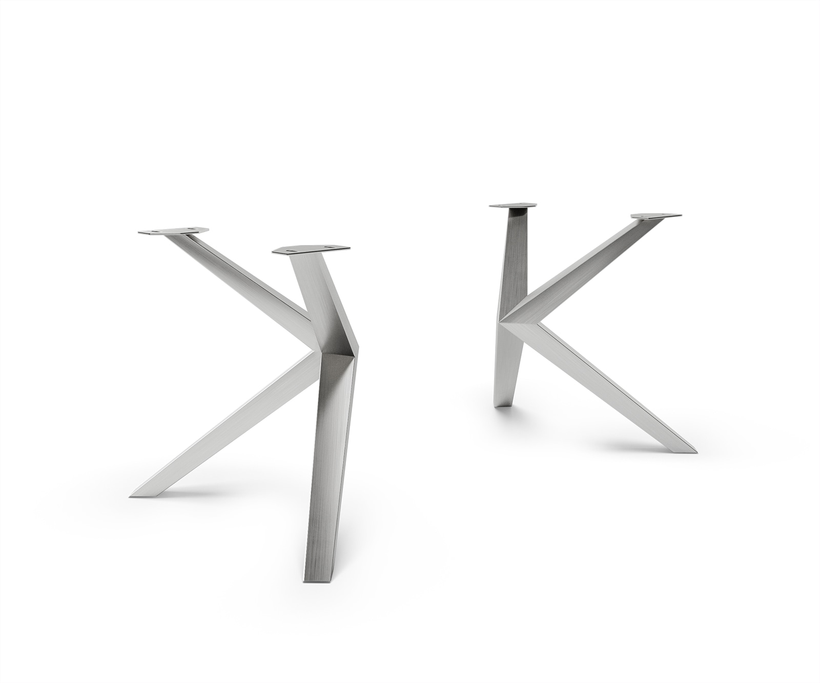 Основа за маса Zenthara ъглова от неръждаема стомана (комплект от 2) Основа за маса Zenthara ъглова от неръждаема стомана (комплект от 2)