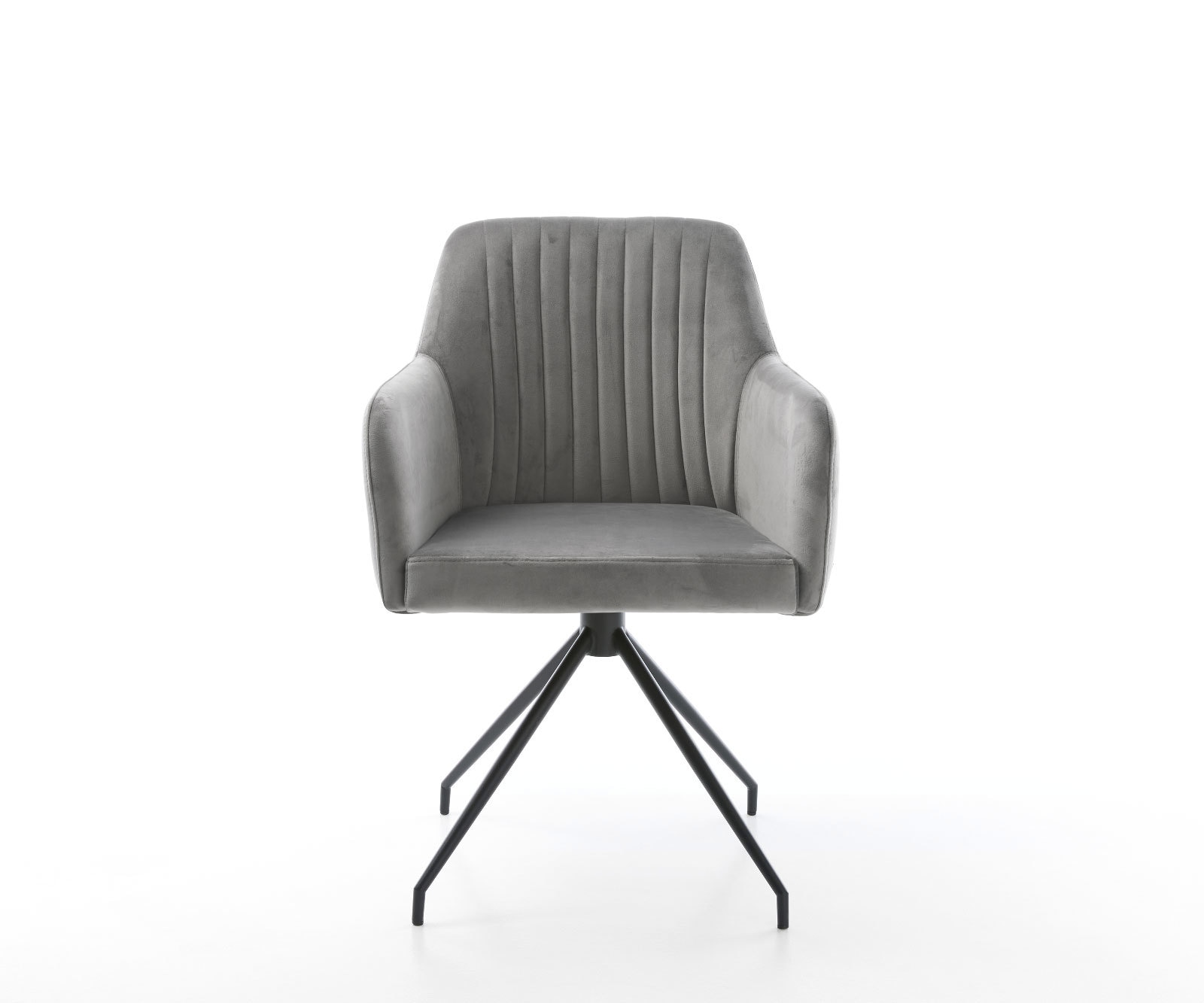 Врътящ се стол Кадифе Сив Конус крак кръгъл Черен 180° въртящ се Greg-Flex 1 Врътящ се стол Кадифе Сив Конус крак кръгъл Черен 180° въртящ се Greg-Flex 1