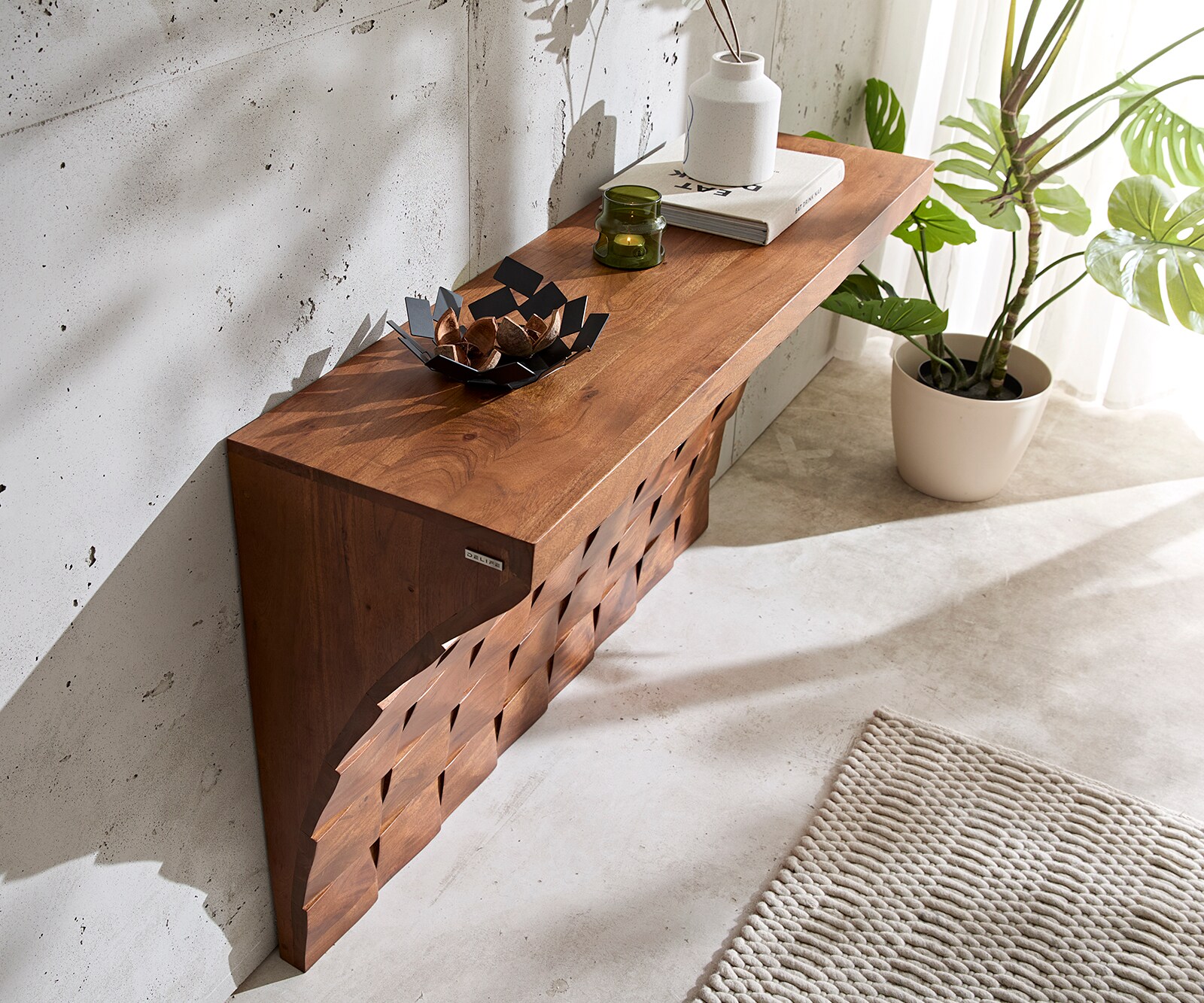 Конзола Eremos 120x35 cm Acacia Brown 3
