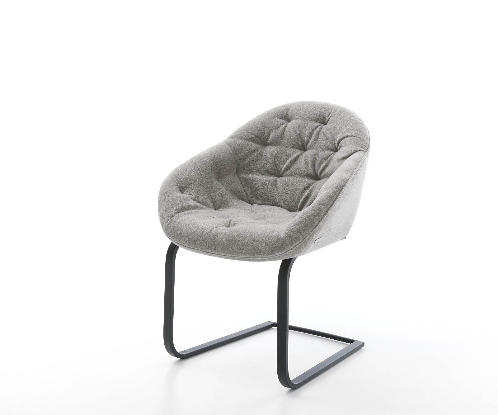 Gaio-Flex конзолен стол текстурирана тъкан меко сиво конзолен стол плоско черно 1