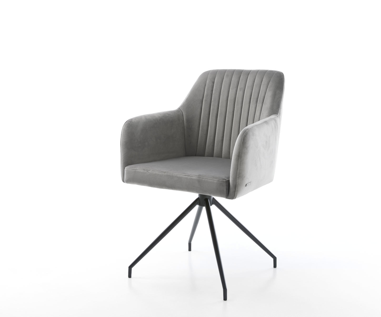 Врътящ се стол Кадифе Сив Конус крак кръгъл Черен 180° въртящ се Greg-Flex Врътящ се стол Кадифе Сив Конус крак кръгъл Черен 180° въртящ се Greg-Flex