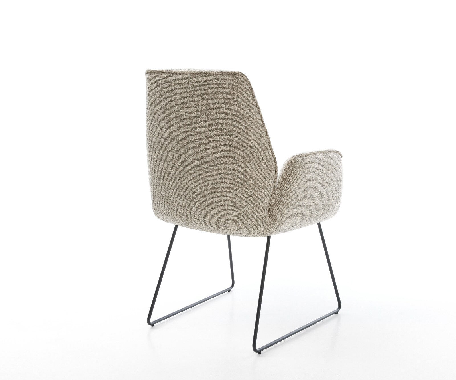 Стол за хранене Zoa-Flex Тъкан Soft Beige Основа от шейни Черна сърцевина от джобни пружини 5