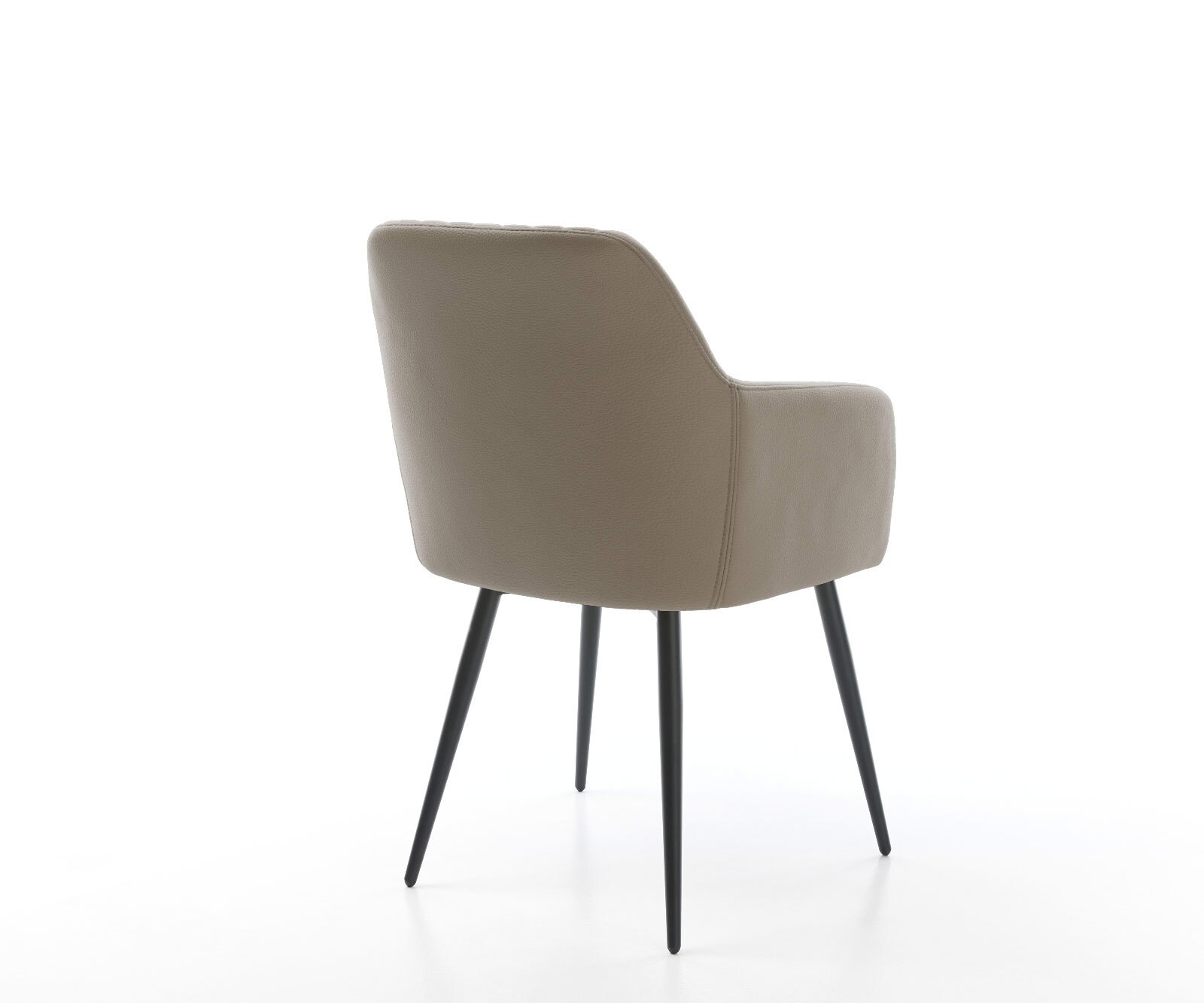 Стол Естествена кожа Кафяв 4-крака Прави Черни Greg-Flex 5