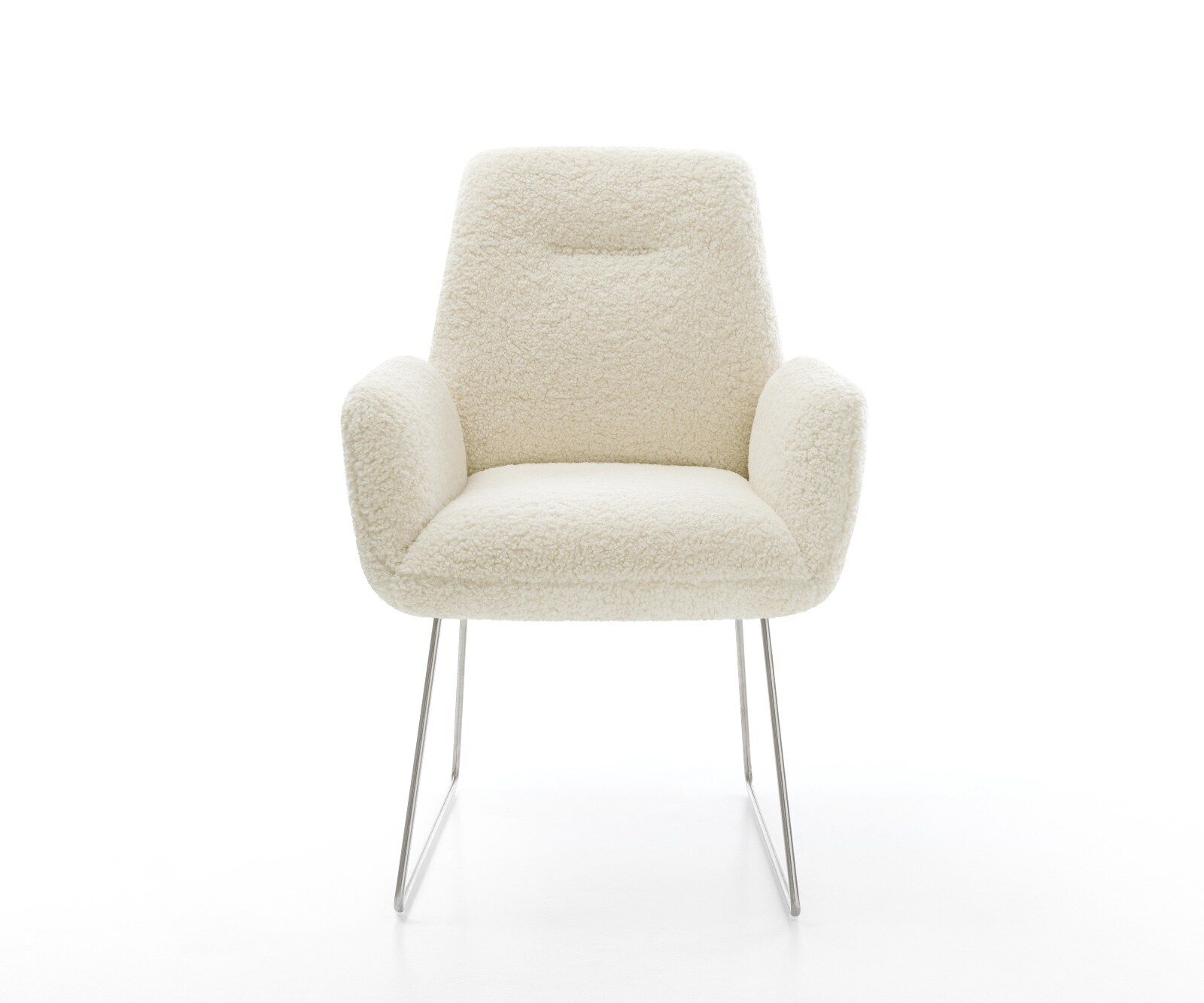 Стол за хранене Zoa-Flex teddy плат бежов Основа от неръждаема стомана с джобни пружини 2