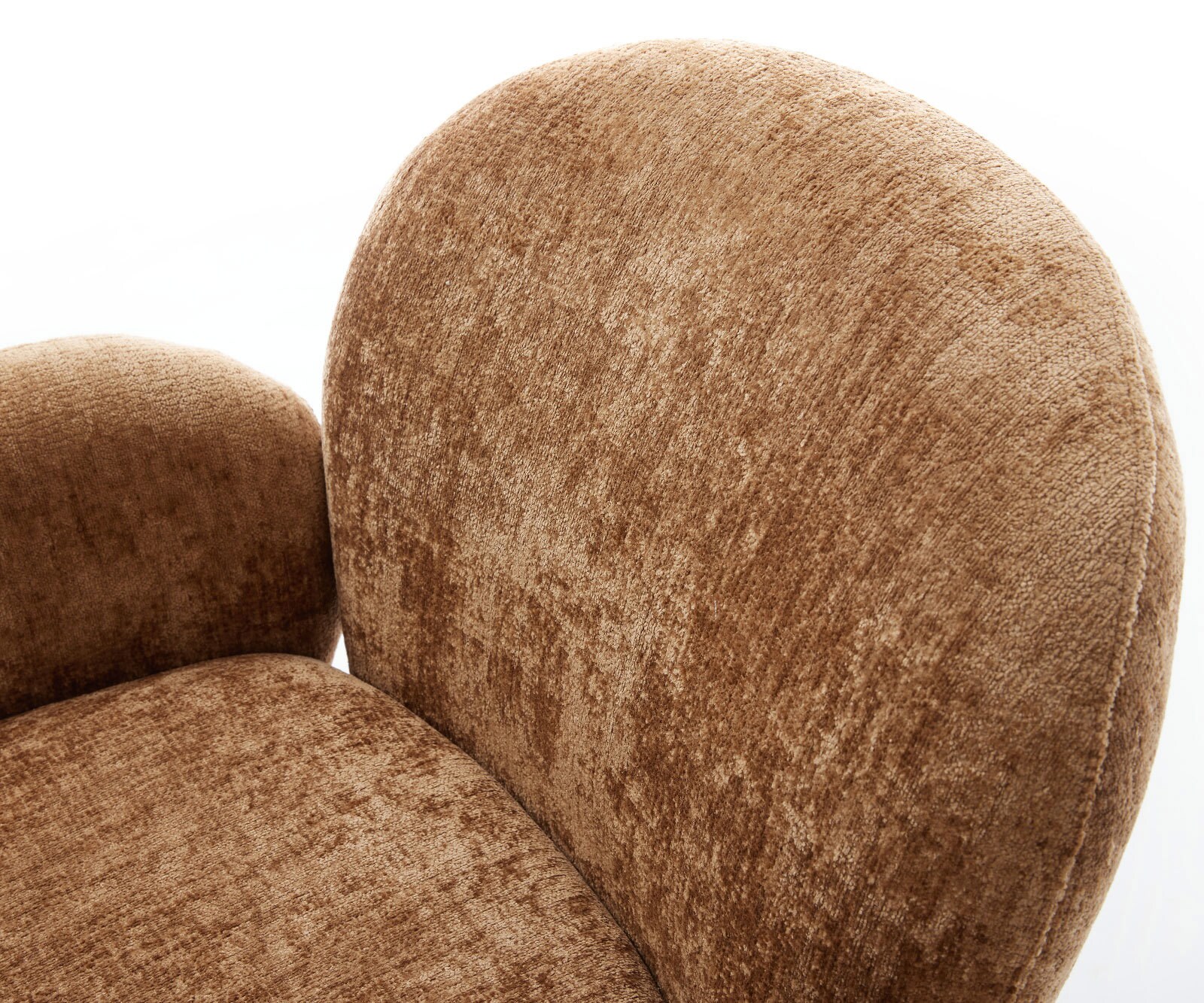 Врътящ се стол с подлакътници Шенил Ръжда Конус крак плосък  Titan 360° въртящ се Люлеещ се Nube-Flex 4