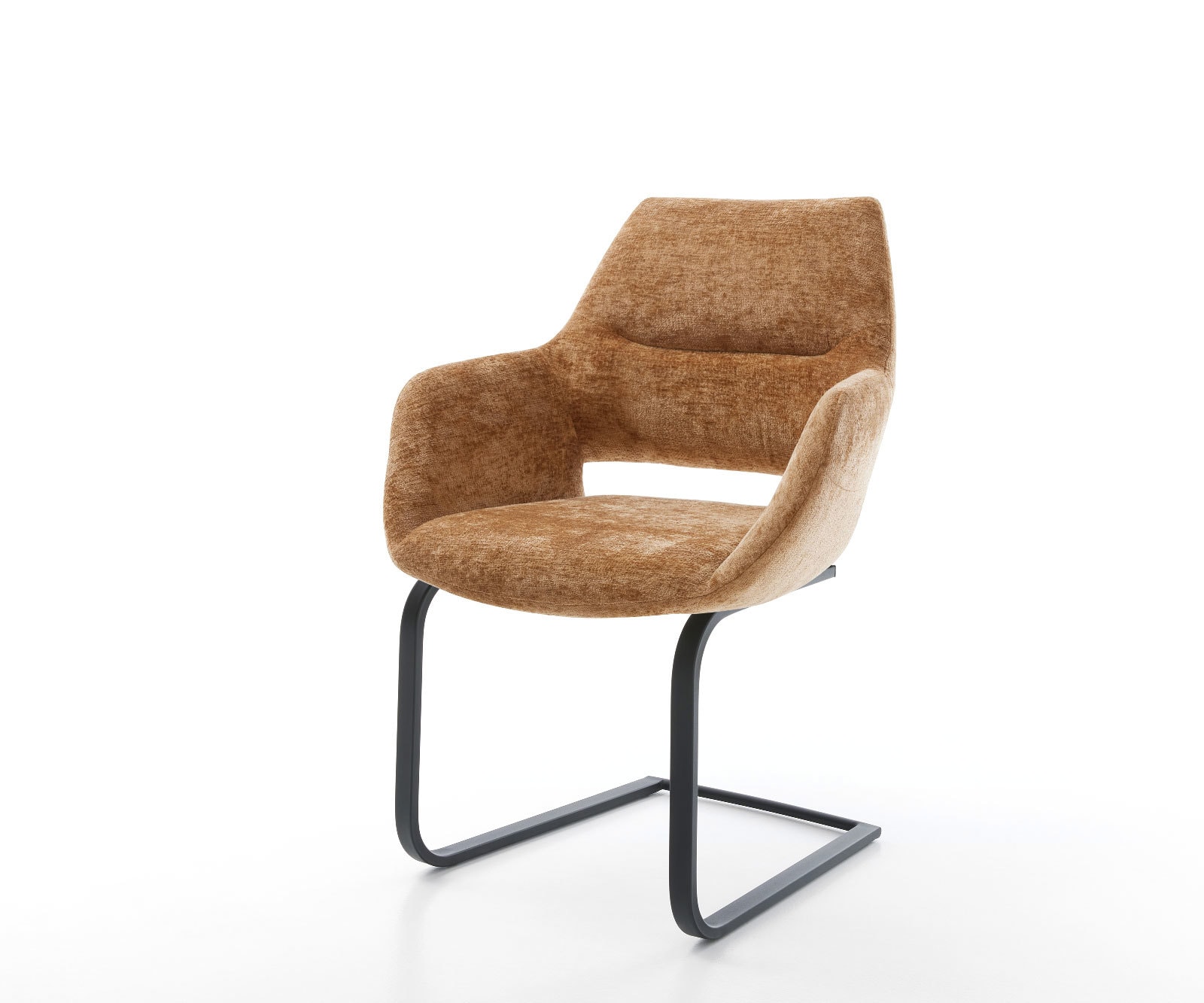 Люлеещ стол с подлакътници Шенил Ръжда Конзолен крак плосък Черен Yago-Flex Люлеещ стол с подлакътници Шенил Ръжда Конзолен крак плосък Черен Yago-Flex