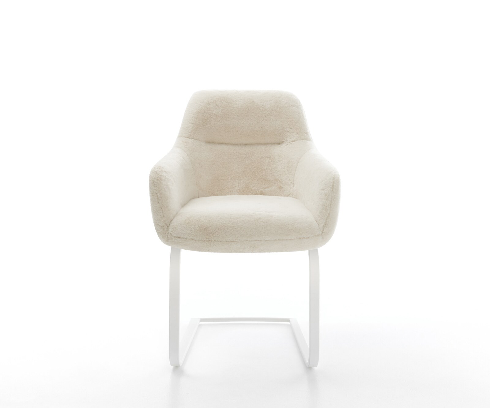 Стол с конзола Pejo-Flex плюш крем-бяло Стол с конзола плоско бяло Ядро от джобни пружини 2