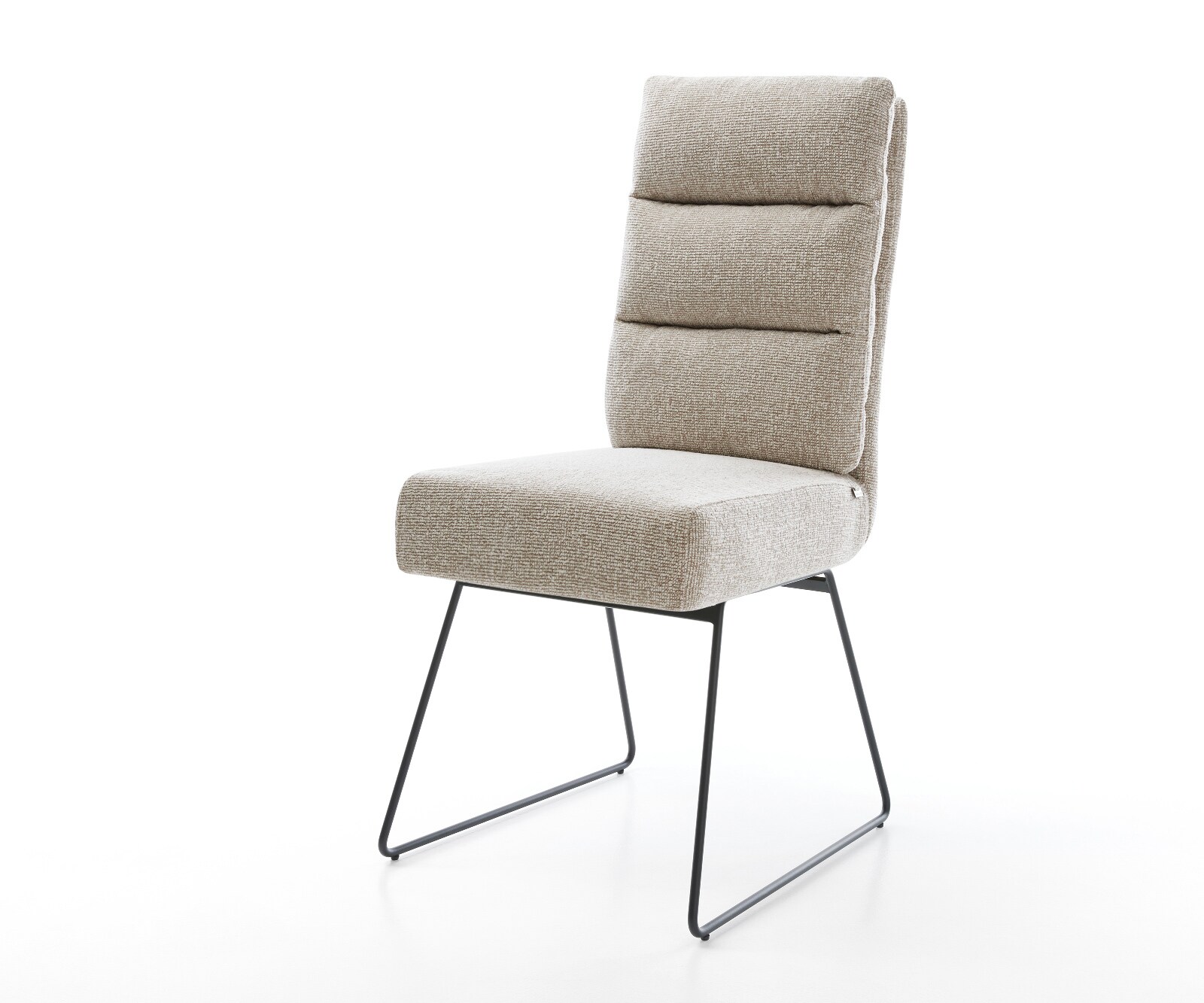 Стол за хранене Pela-Flex Тъкан Soft Beige Основа за шейни Черна сърцевина от джобни пружини