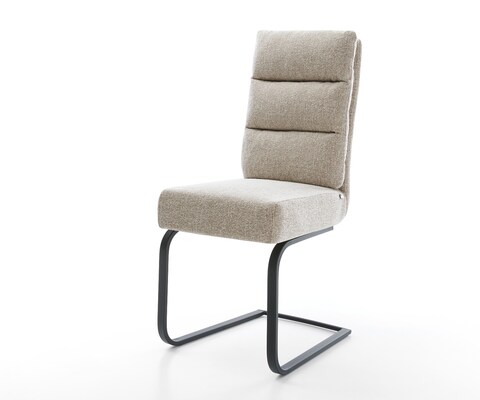 Стол с конзола Pela-Flex Тъкан Soft Beige Стол с конзола плосък Black Pocket spring core