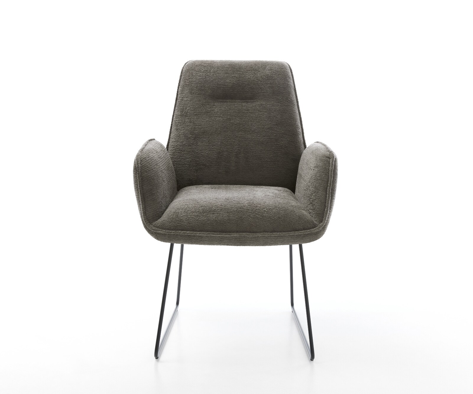 Стол за хранене Zoa-Flex Bouclé Soft Mud Основа от шейни Черно ядро от джобни пружини 2