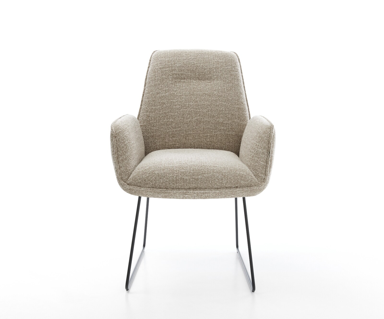 Стол за хранене Zoa-Flex Тъкан Soft Beige Основа от шейни Черна сърцевина от джобни пружини 2