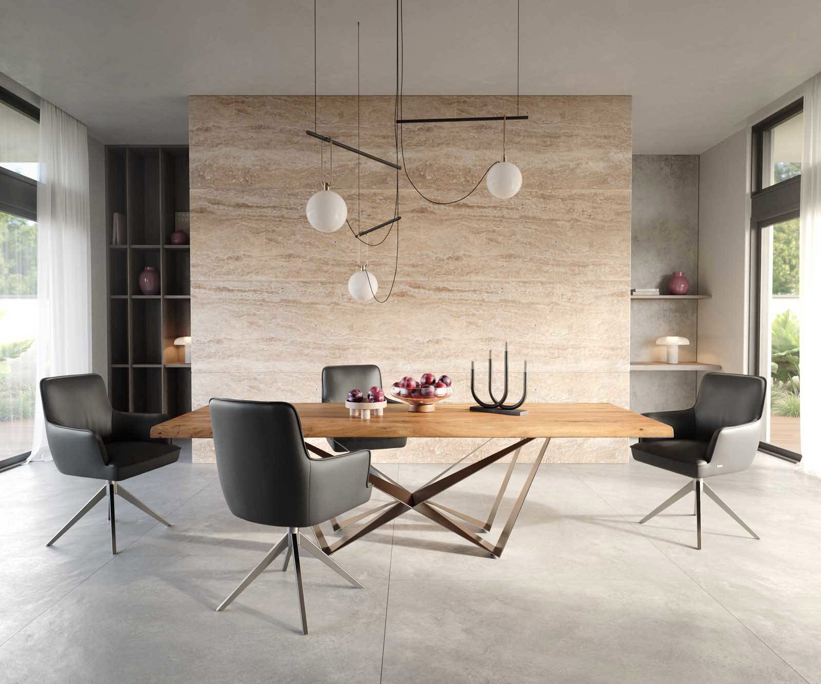 Врътящ се стол с подлакътници Естествена кожа Черен Конус крак плосък Неръждаема стомана 360° въртящ се Покет пружина Heira-Flex 4 Врътящ се стол с подлакътници Естествена кожа Черен Конус крак плосък Неръждаема стомана 360° въртящ се Покет пружина Heira-Flex 4