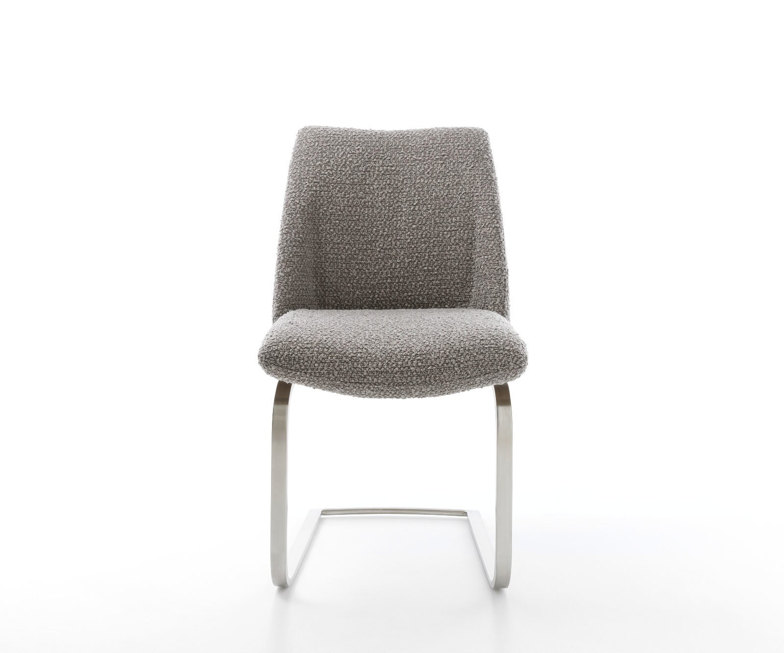 Люлеещ стол Букле Сребристо сив Конзолен крак плосък Неръждаема стомана Покет пружина Elso-Flex 2