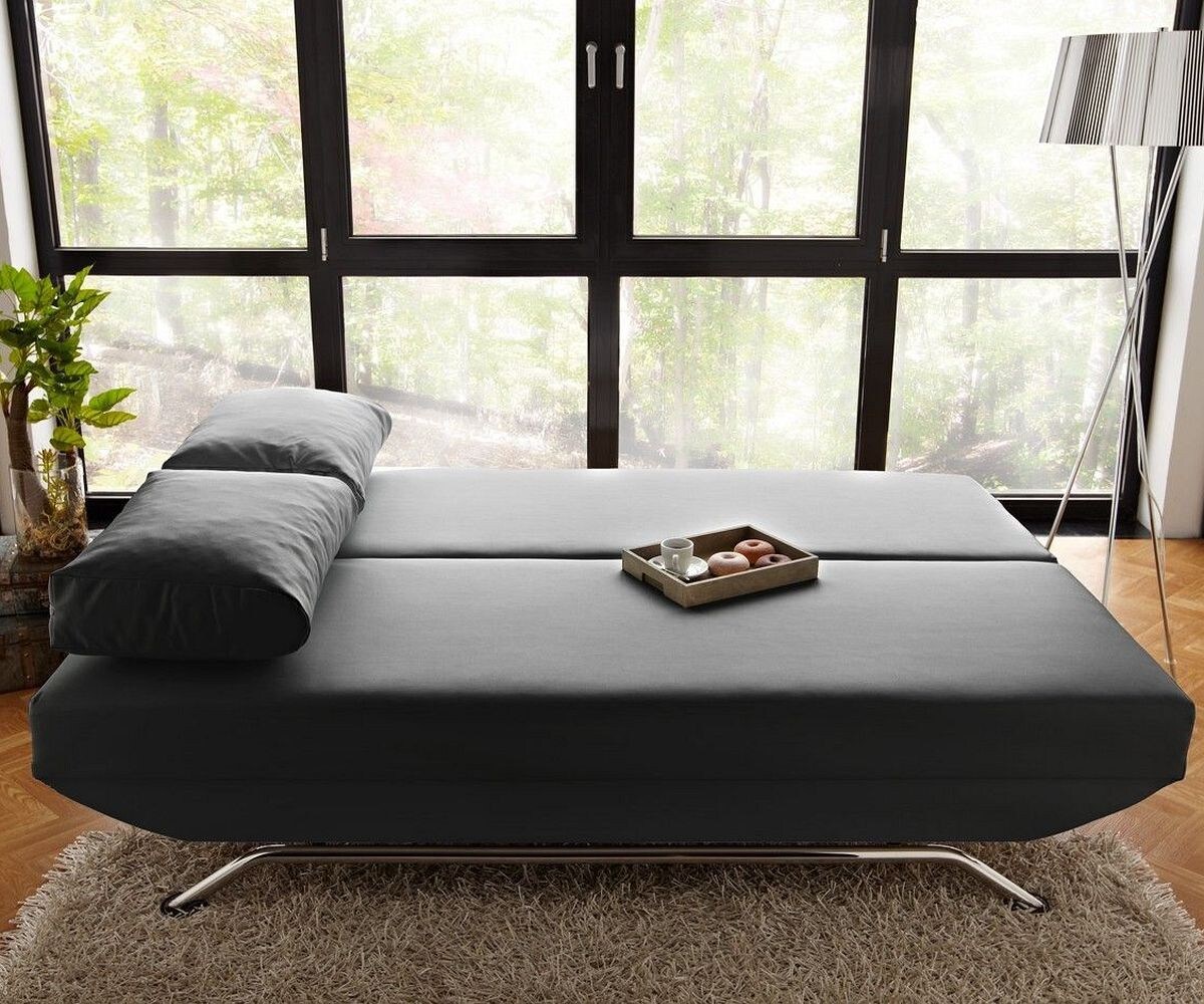 Разтегателен диван 200x90 cm Черен с Функция сън Cady 1