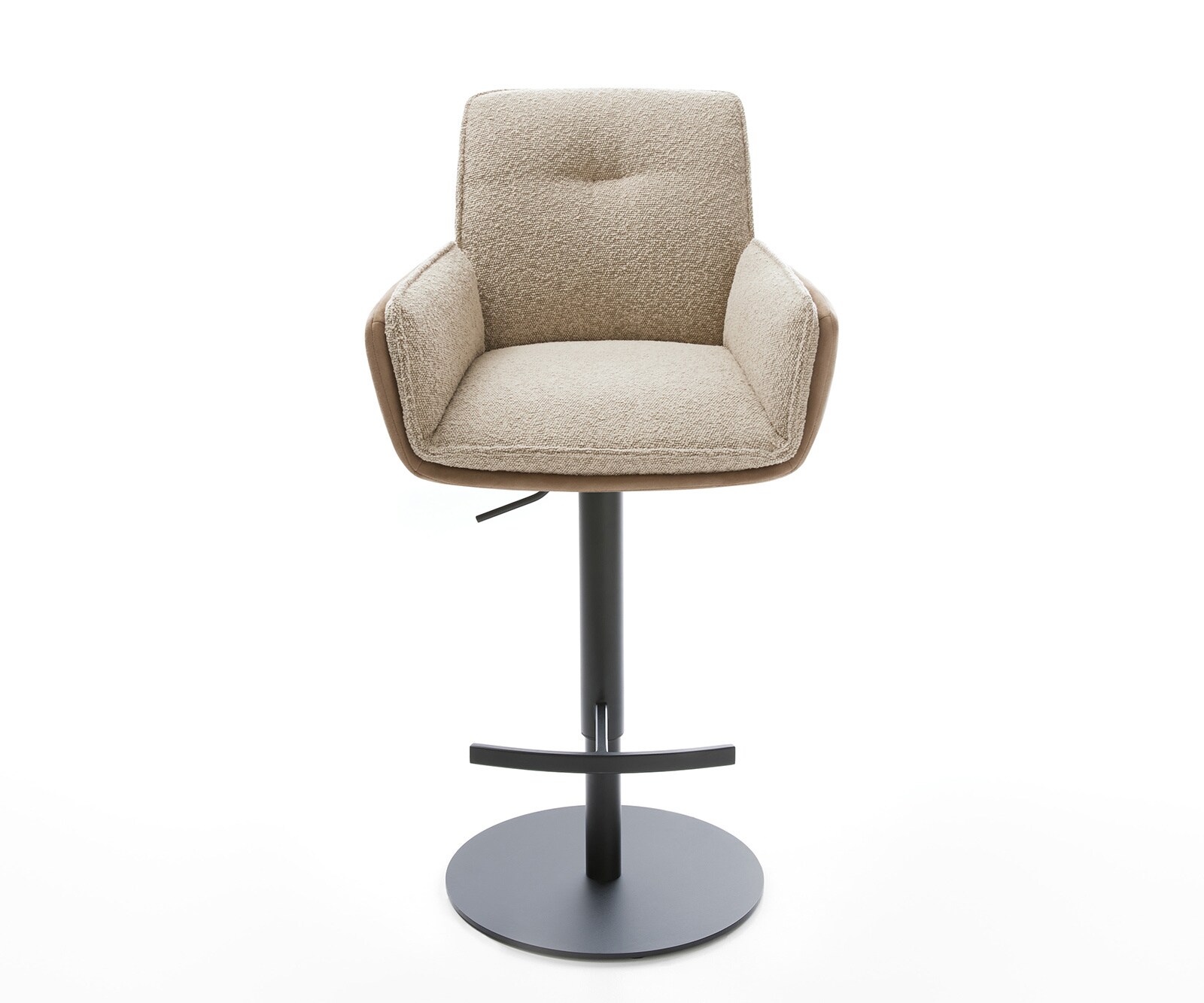 Барстол Nela-Flex смес от материали кал въртяща се основа регулируема по височина метална въртяща се основа джоб пружина 1