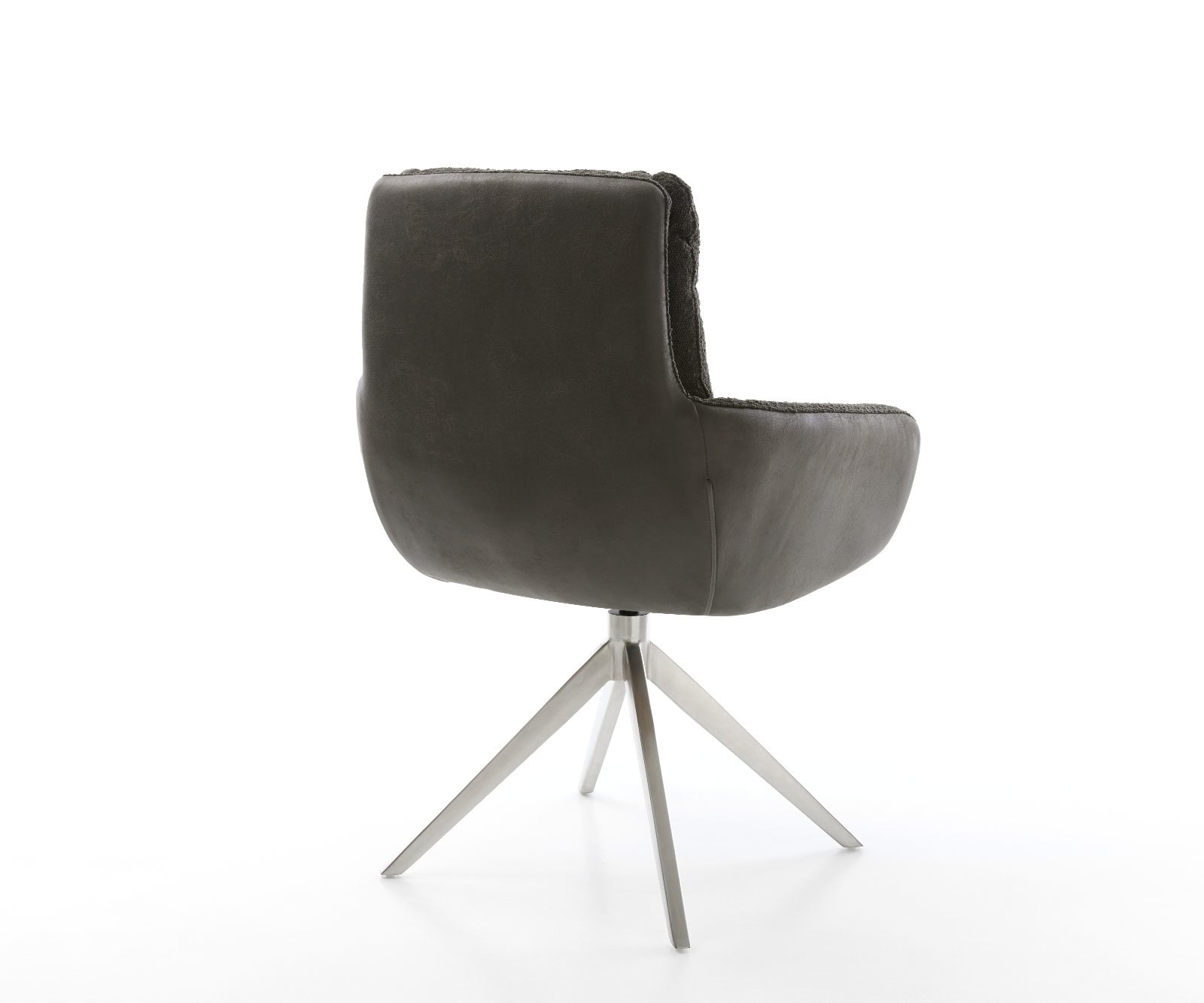 Врътящ се стол с подлакътници Комбинация от дамаски Черен Конус крак плосък Неръждаема стомана 360° въртящ се Люлеещ се Abelia-Flex 4 Врътящ се стол с подлакътници Комбинация от дамаски Черен Конус крак плосък Неръждаема стомана 360° въртящ се Люлеещ се Abelia-Flex 4