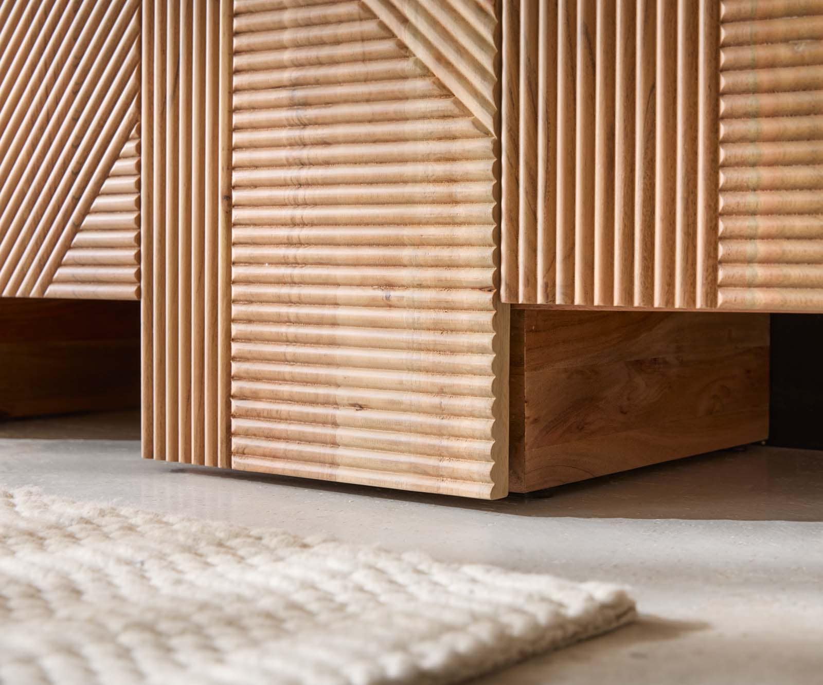 Бюфет Naxxar 180 cm естествена акация 5 врати 5 Бюфет Naxxar 180 cm естествена акация 5 врати 5