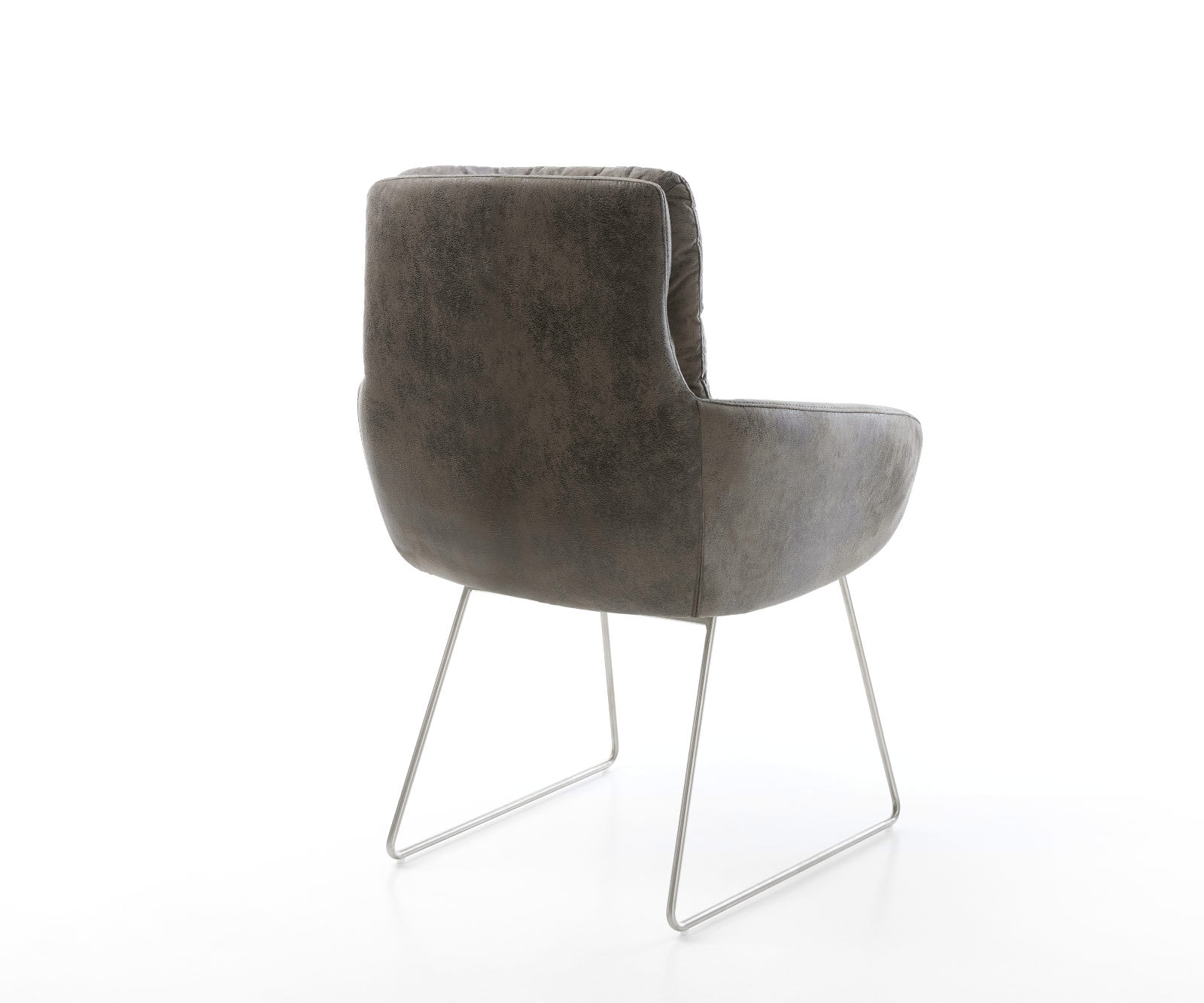 Стол с подлакътници Сив Антик Извити крака Неръждаема стомана Abelia-Flex 4 Стол с подлакътници Сив Антик Извити крака Неръждаема стомана Abelia-Flex 4