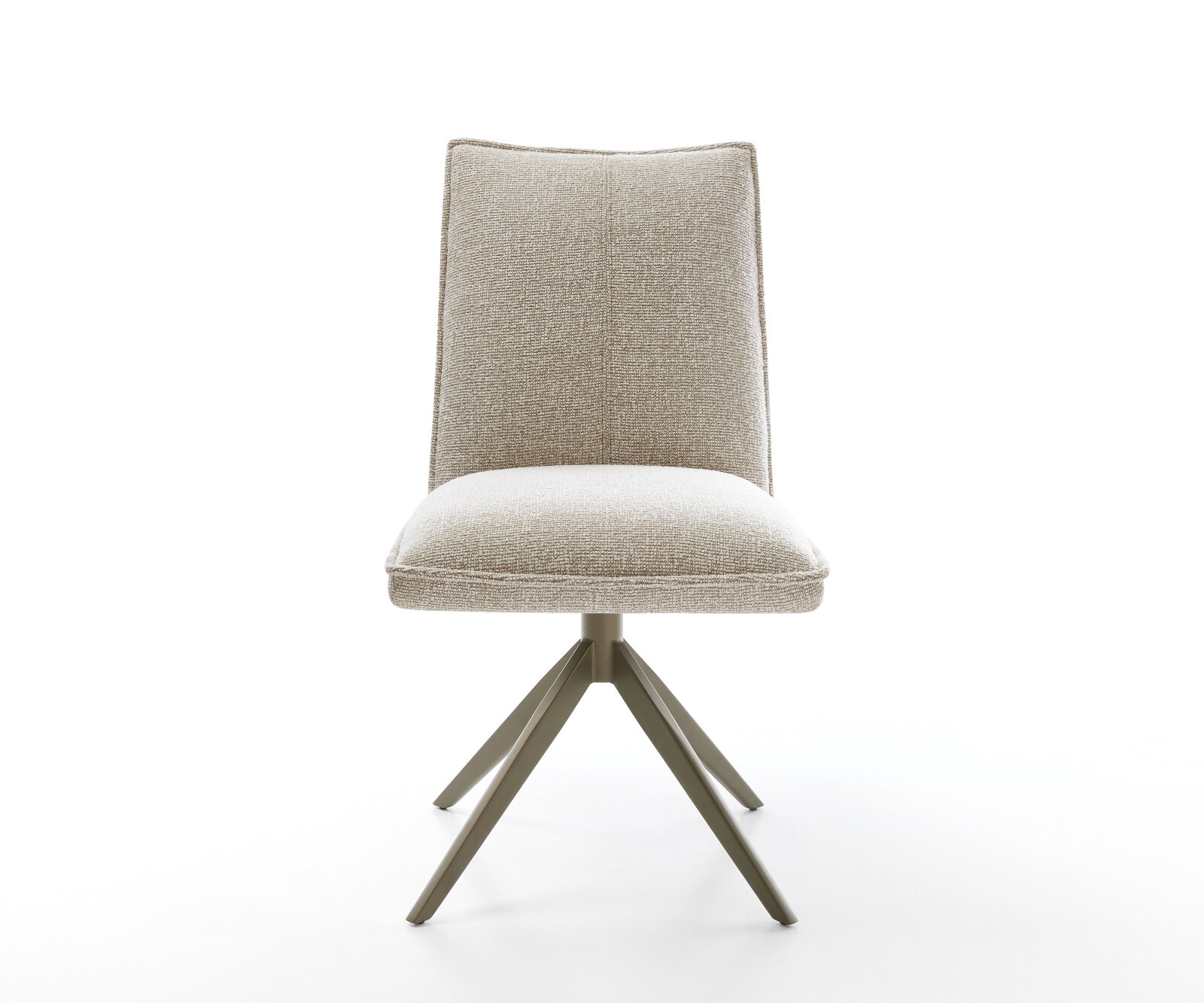 Въртящ се стол Lelio-Flex Тъкан Soft Beige Кръстосана рамка широка Ефектно покритие Титан 360° завъртане Люлееща се функция Ядро от джобни пружини 2