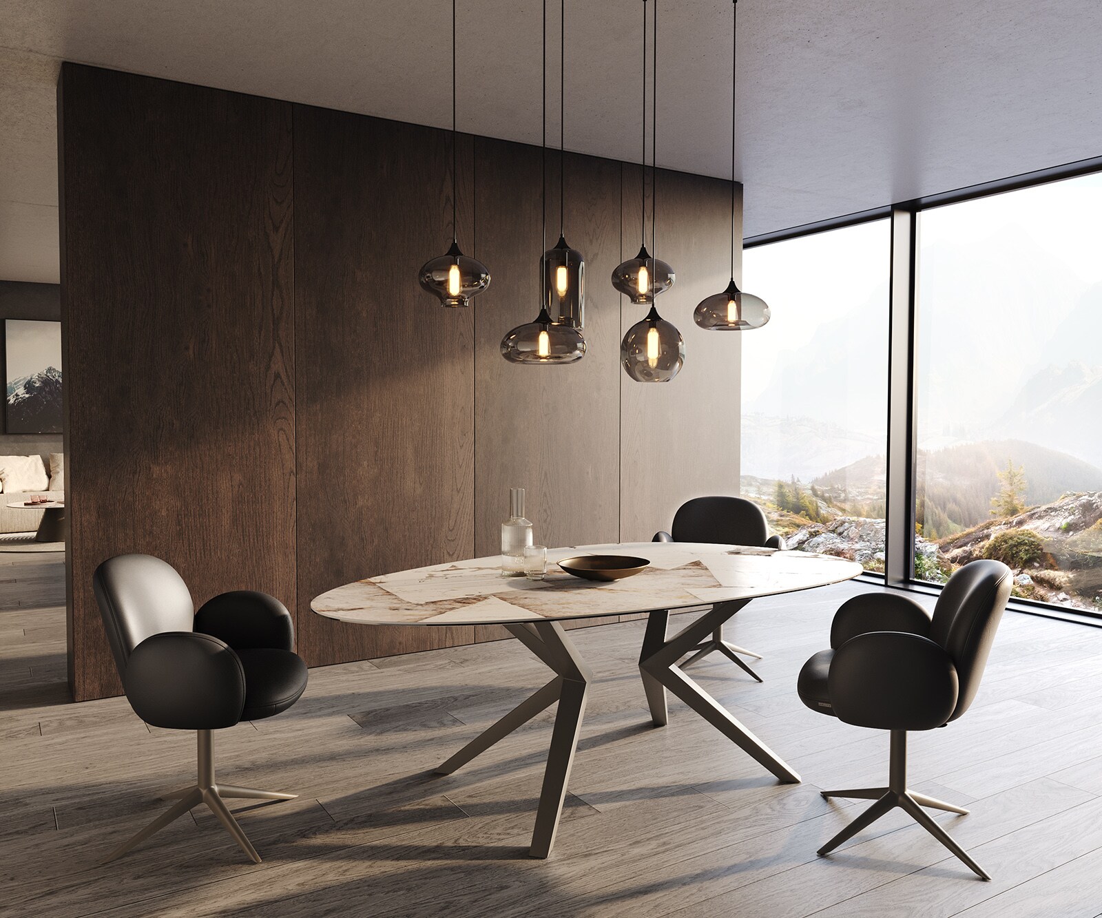 Edge Овална маса за хранене 220x120 керамика Iris FMG Patagonia Lappato Zenthara ъглов метален ефект покритие титан 5 Edge Овална маса за хранене 220x120 керамика Iris FMG Patagonia Lappato Zenthara ъглов метален ефект покритие титан 5