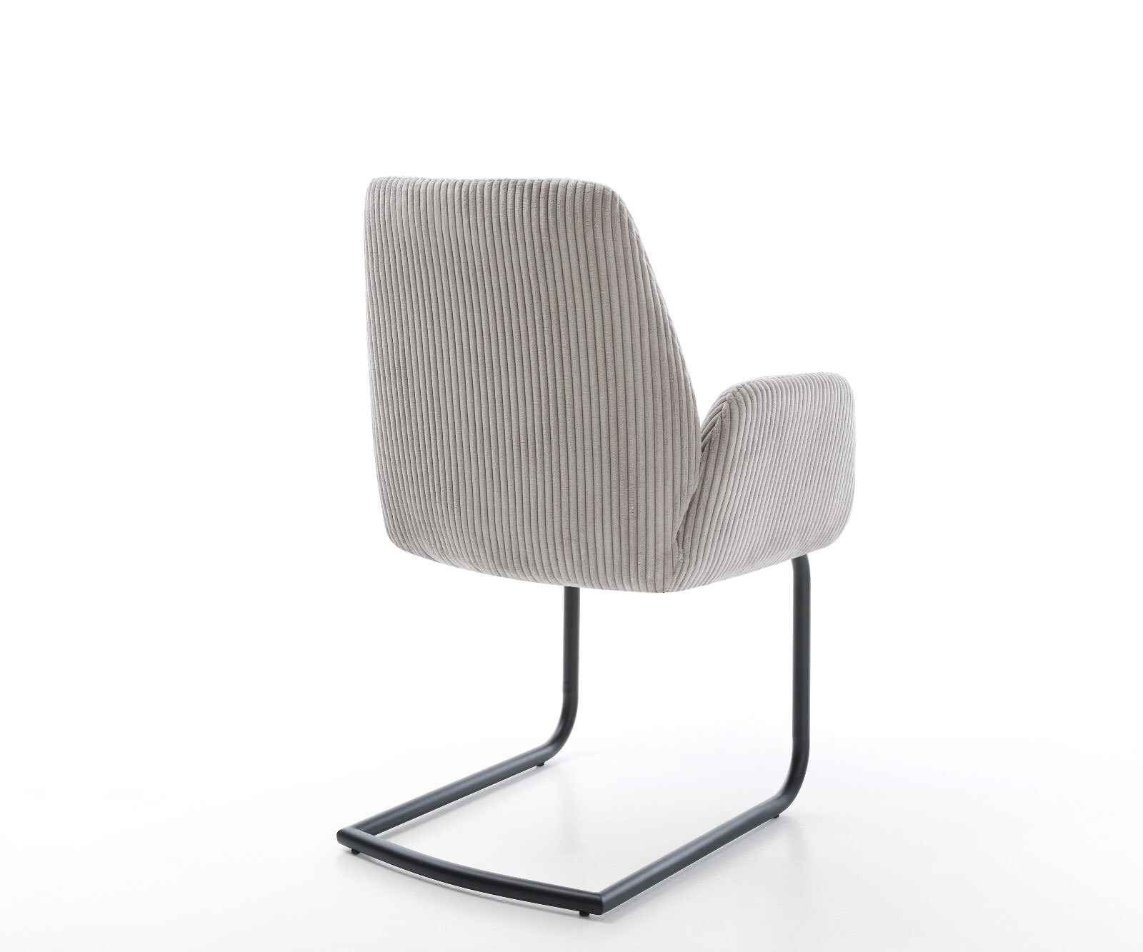 Люлеещ стол Корд Сребристо сив Конзолен крак кръгъл Черен Zoa-Flex 5