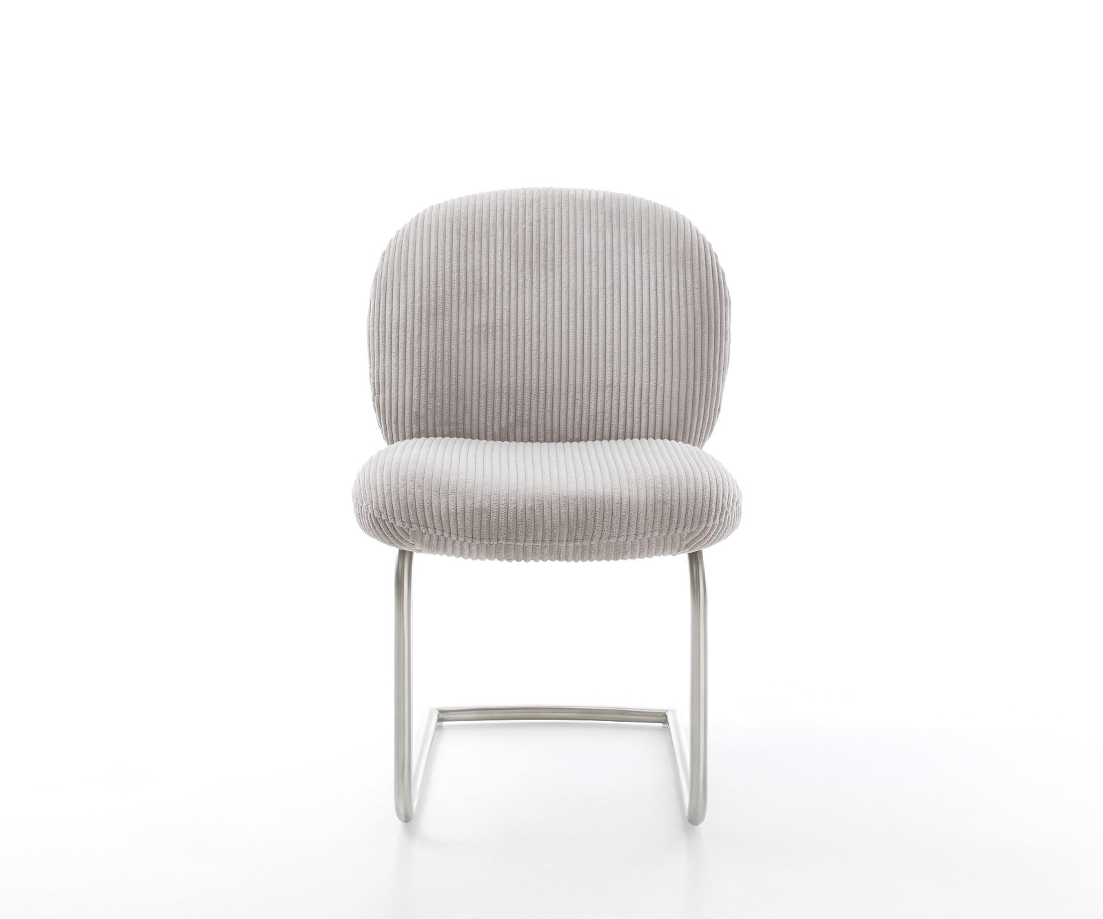 Люлеещ стол Корд Сребристо сив Конзолен крак кръгъл Неръждаема стомана Покет пружина Nube-Flex 1 Люлеещ стол Корд Сребристо сив Конзолен крак кръгъл Неръждаема стомана Покет пружина Nube-Flex 1