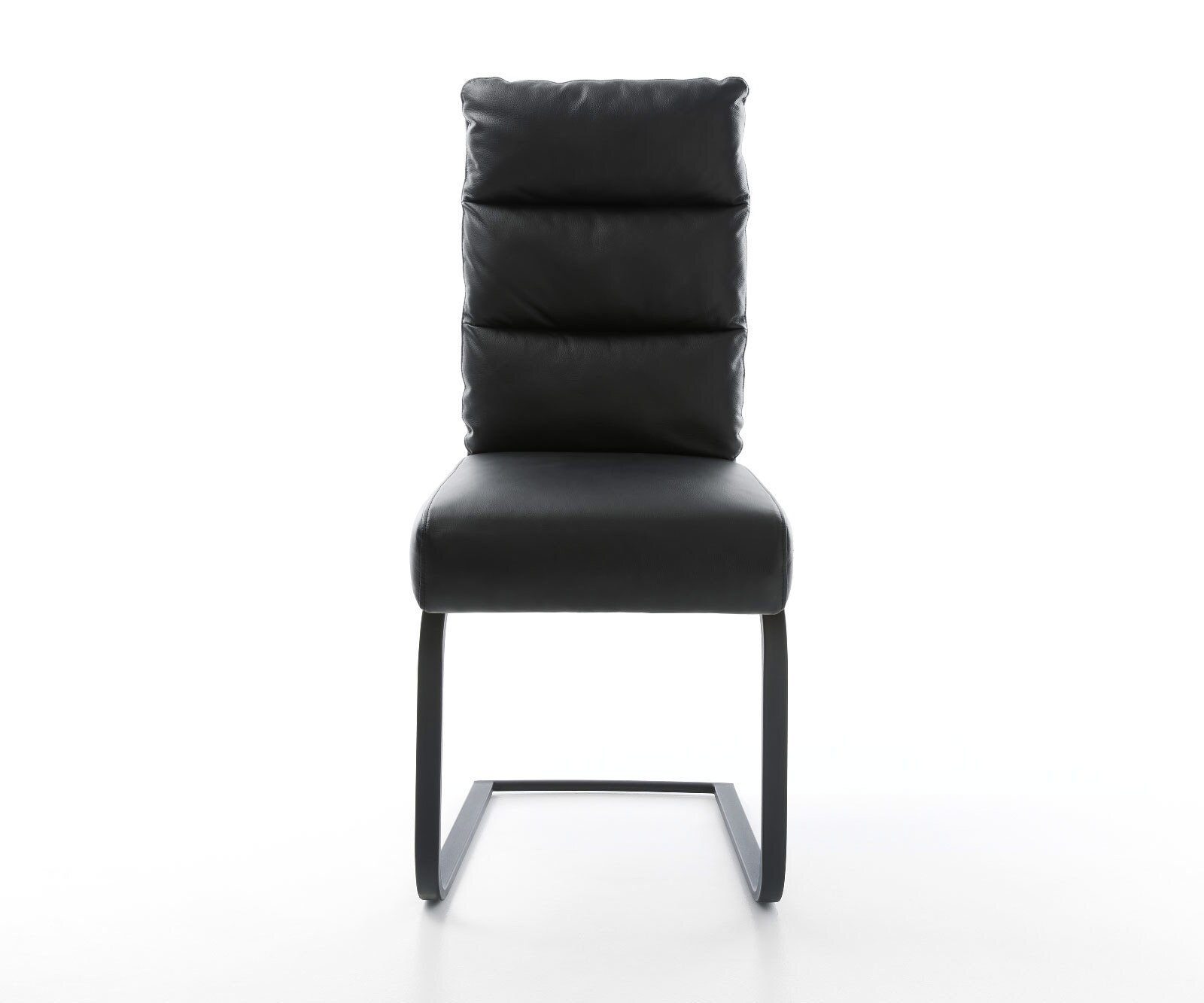 Люлеещ стол Естествена кожа Черен Конзолен крак плосък Черен  Покет пружина Pela-Flex 2