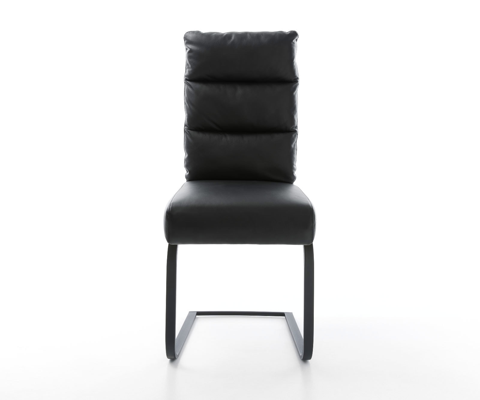 Люлеещ стол Естествена кожа Черен Конзолен крак плосък Черен  Покет пружина Pela-Flex 2