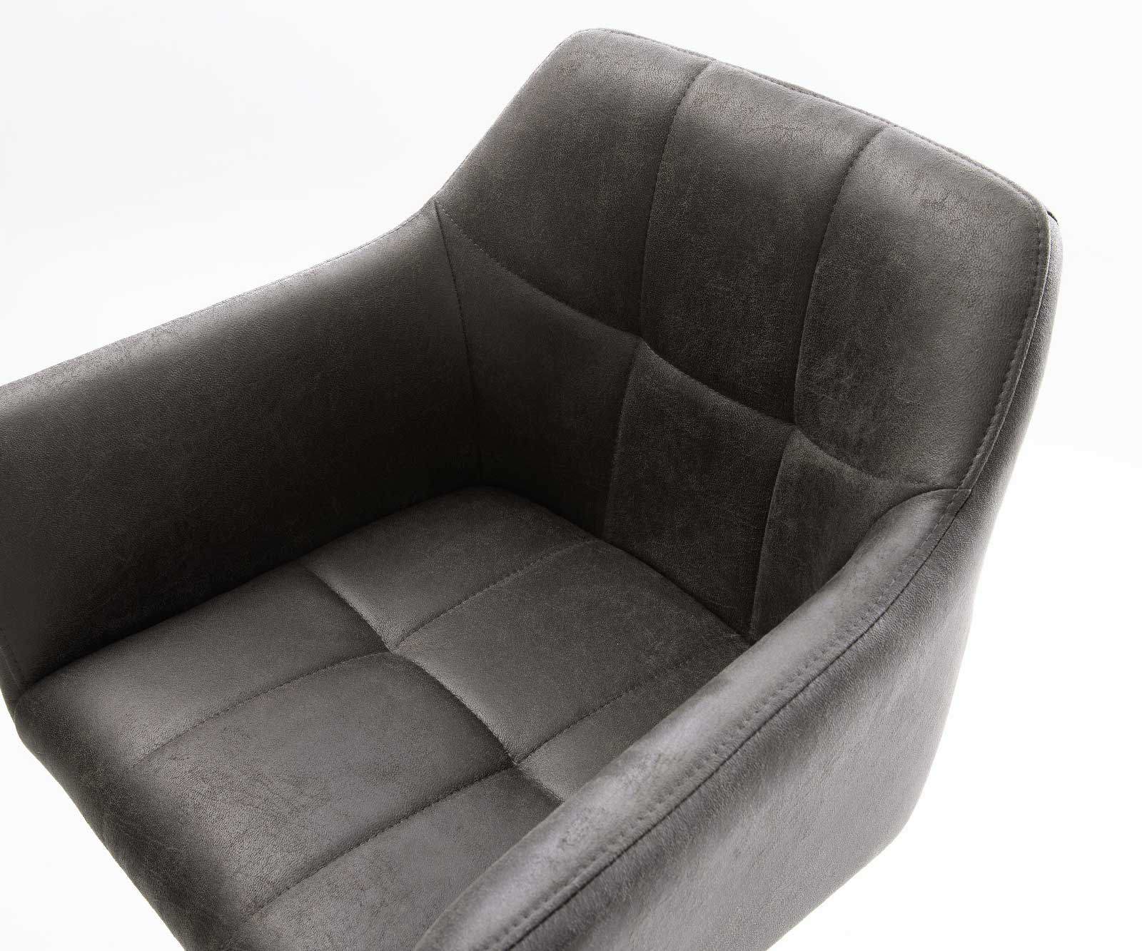 Бар стол Винтидж Антрацит Въртяща се основа с регулируема височина Неръждаема стомана Yulo-Flex 2 Бар стол Винтидж Антрацит Въртяща се основа с регулируема височина Неръждаема стомана Yulo-Flex 2