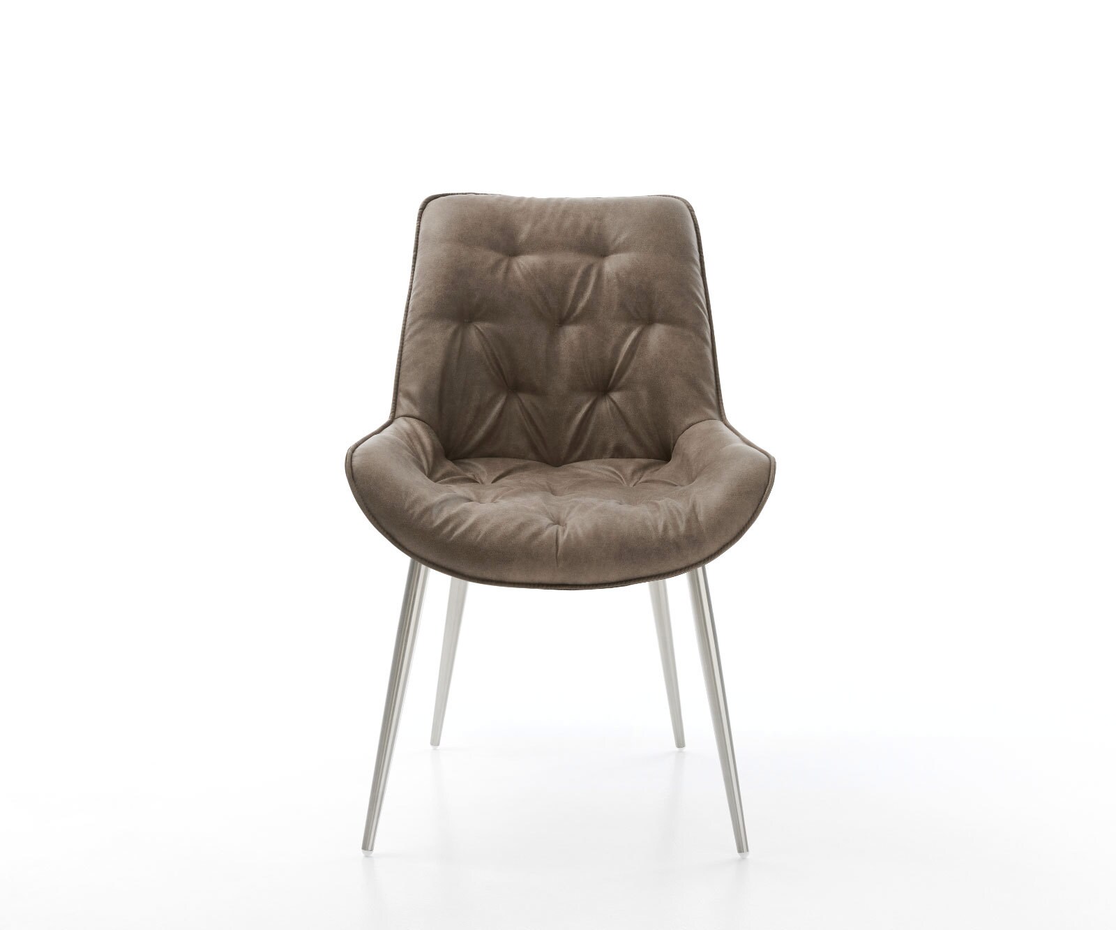 Трапезен стол Таупе Винтидж 4 крака конични Неръждаема стомана Taimi-Flex 2