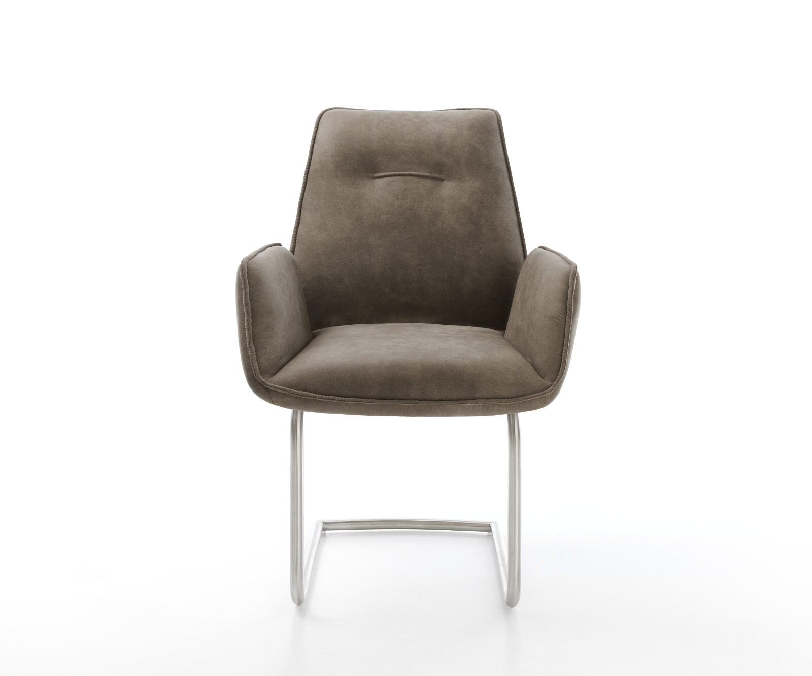 Люлеещ стол Таупе Винтидж Конзолен крак кръгъл Неръждаема стомана Zoa-Flex 2