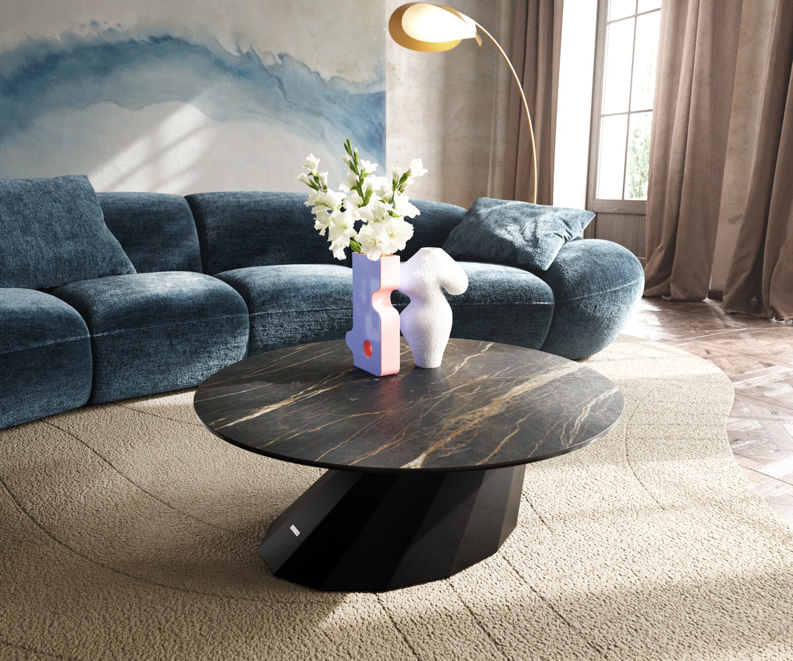 Керамична кръгла маса за кафе Edge 1