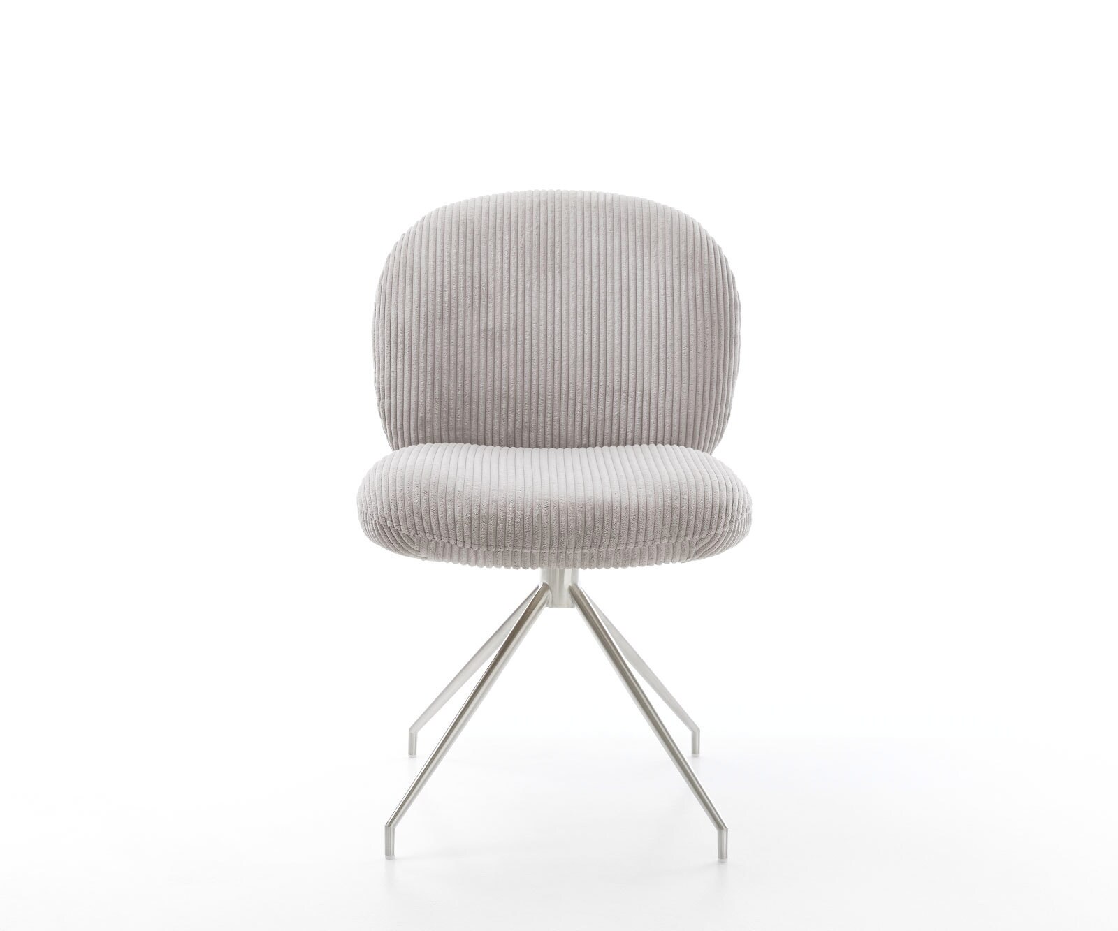 Врътящ се стол Корд СребристСив Конус крак кръгъл Неръждаема стомана 180° въртящ се Покет пружина Nube-Flex 1 Врътящ се стол Корд СребристСив Конус крак кръгъл Неръждаема стомана 180° въртящ се Покет пружина Nube-Flex 1